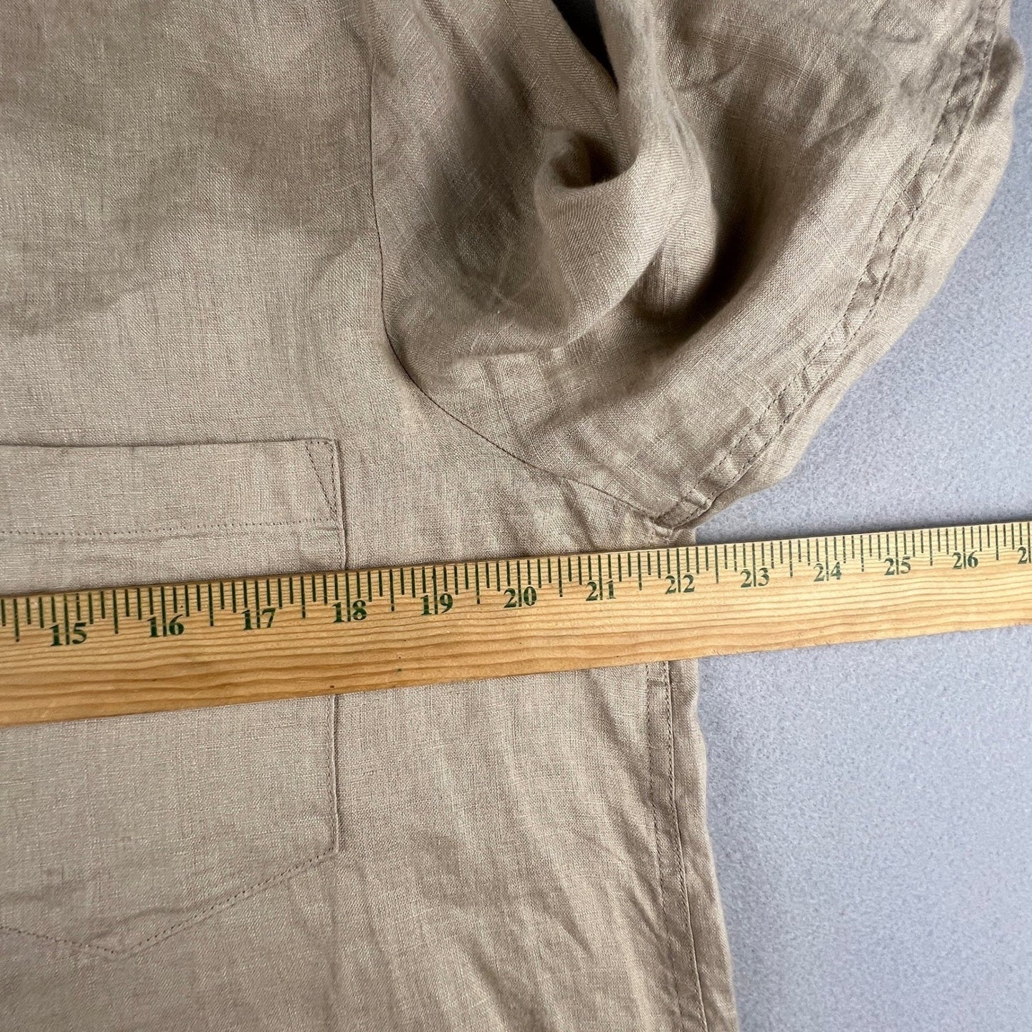 Gap 100% Linen Boyfriend Shirt Mens Medium Beige Casual Coastal Minimal Summer