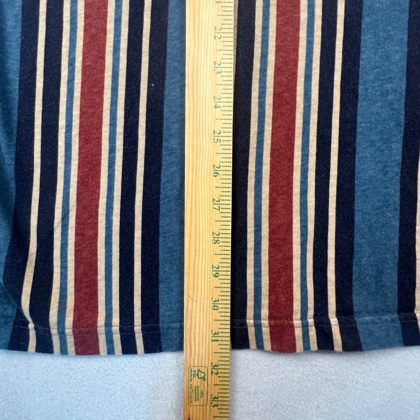 Duck Head Rugby Polo Shirt Mens XL Blue Red Striped Long Sleeve Preppy Retro
