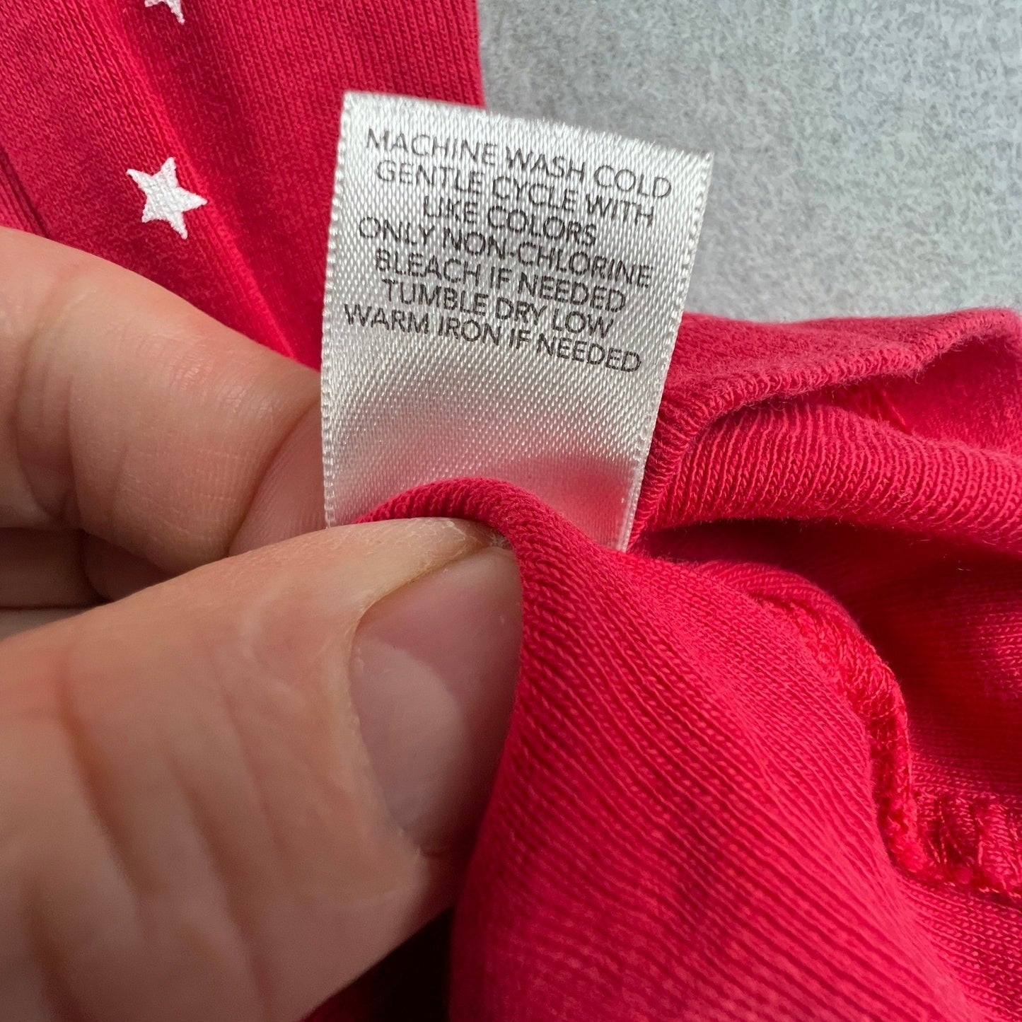 Patriotic Tank Top XL Red Star Print Cotton Casual American Christopher & Banks
