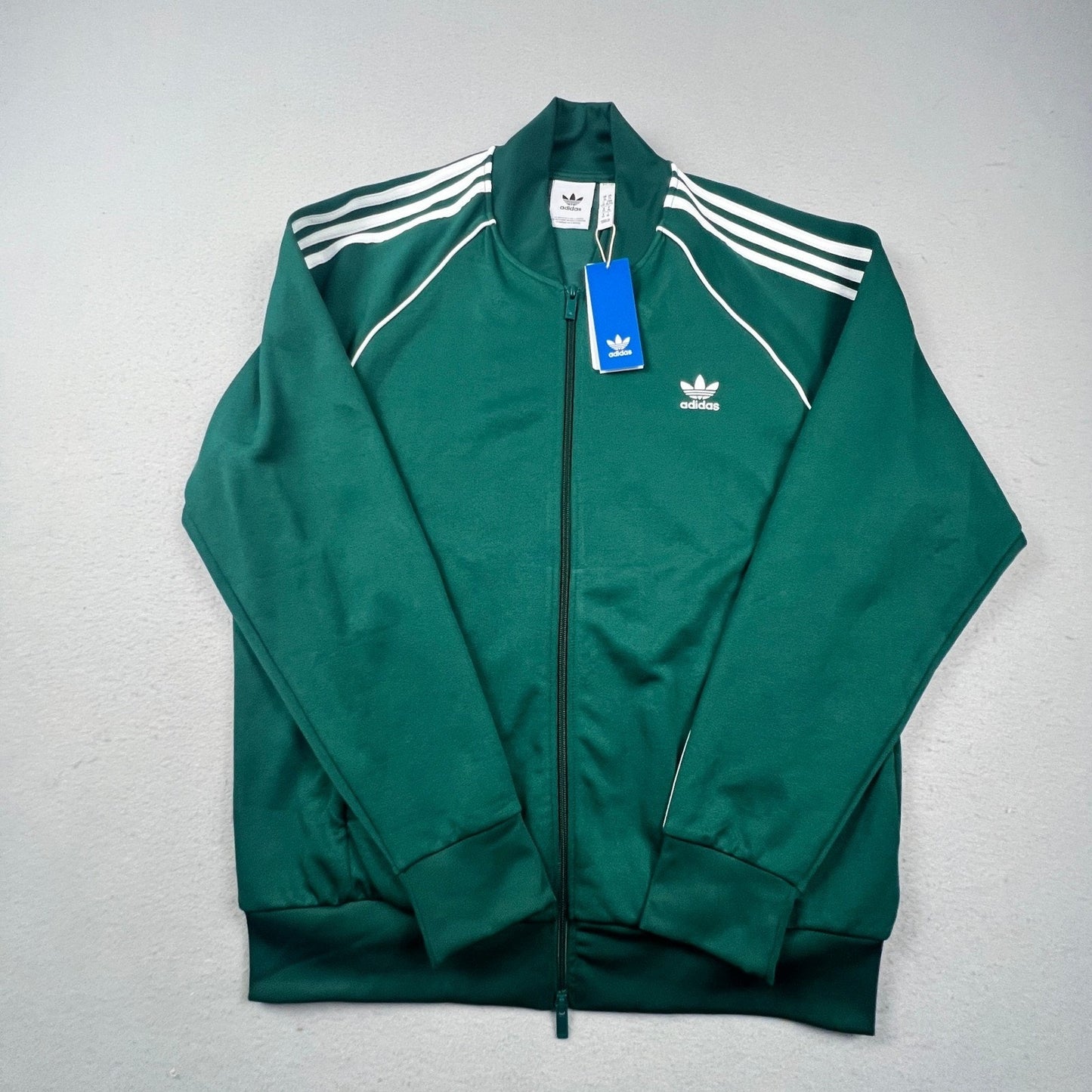 Adidas SST Track Top Mens XL Green 3-Stripe Full Zip Jacket IR9863 Originals