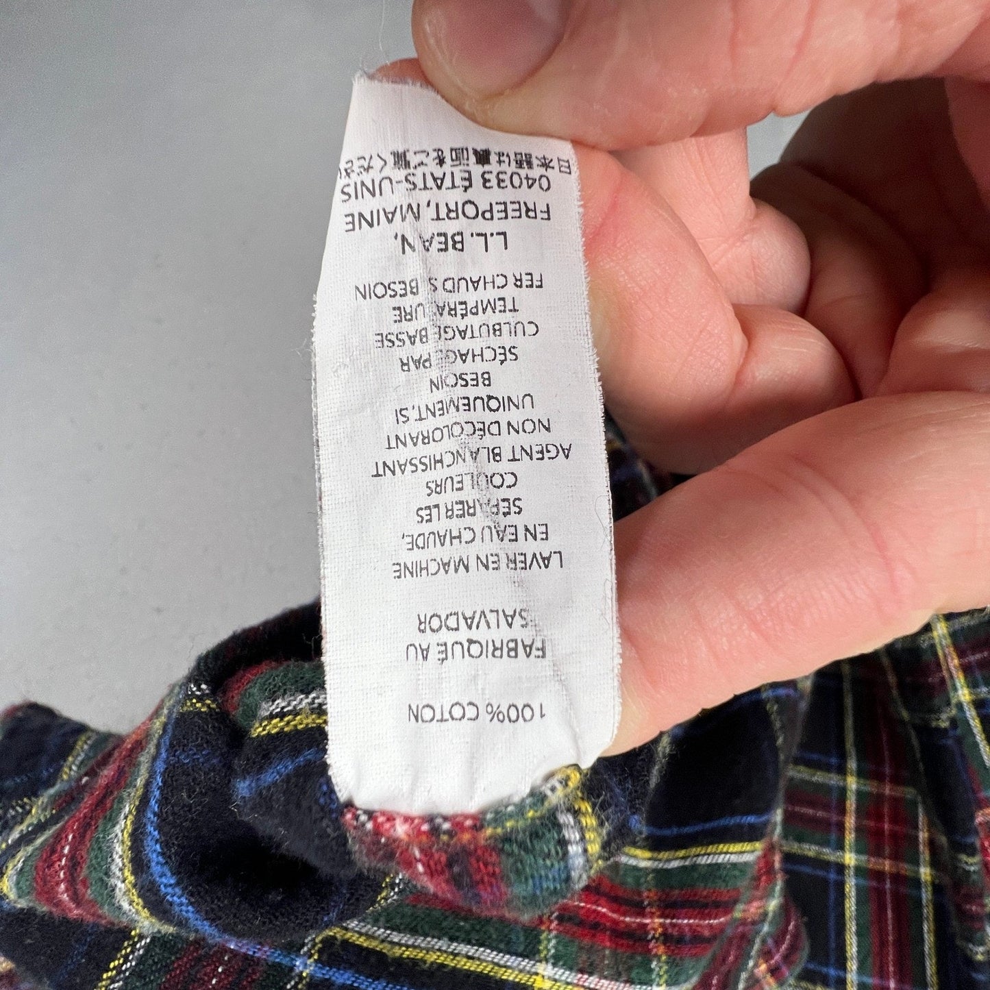 VTG L.L. Bean Flannel Shirt Mens Medium Regular Plaid Cotton Outdoor Casual