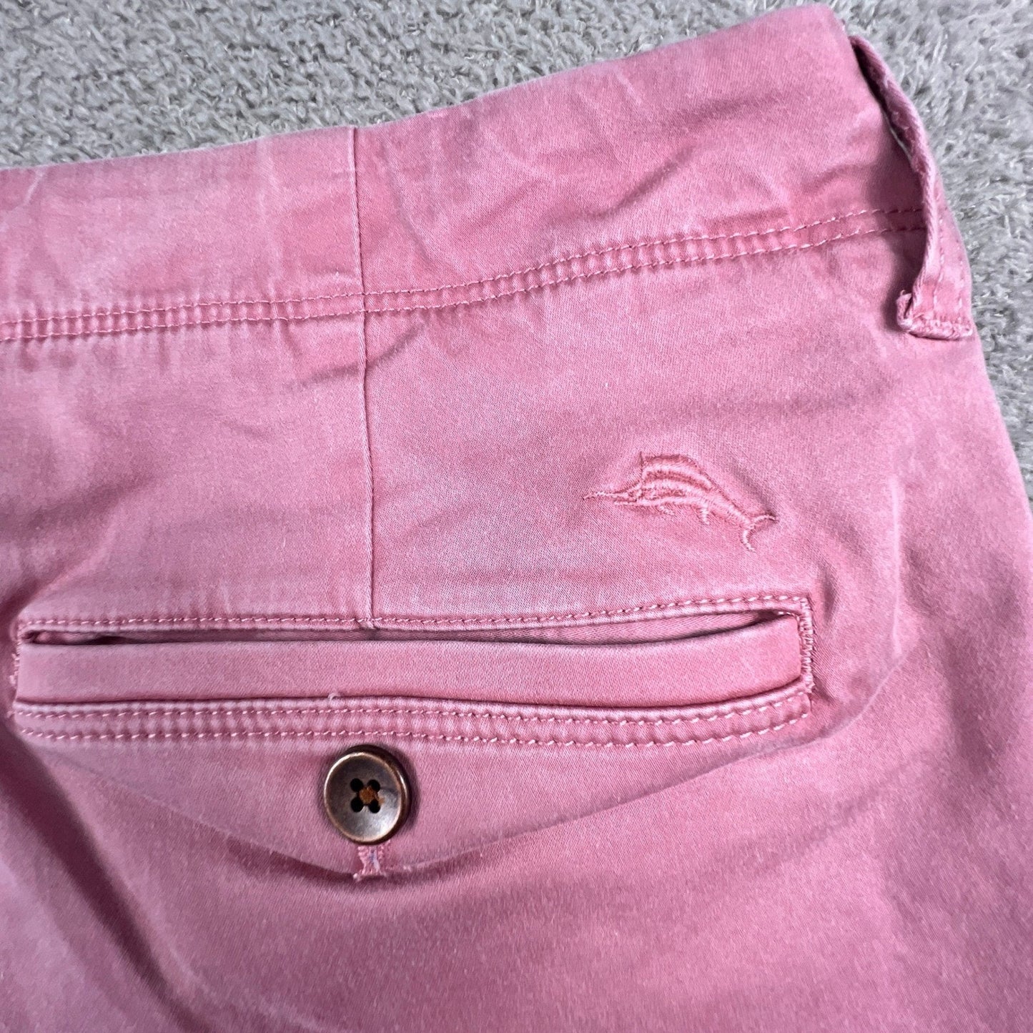 Tommy Bahama Boracay Shorts Mens 36 Pink Cotton Tencel Stretch Island Summer