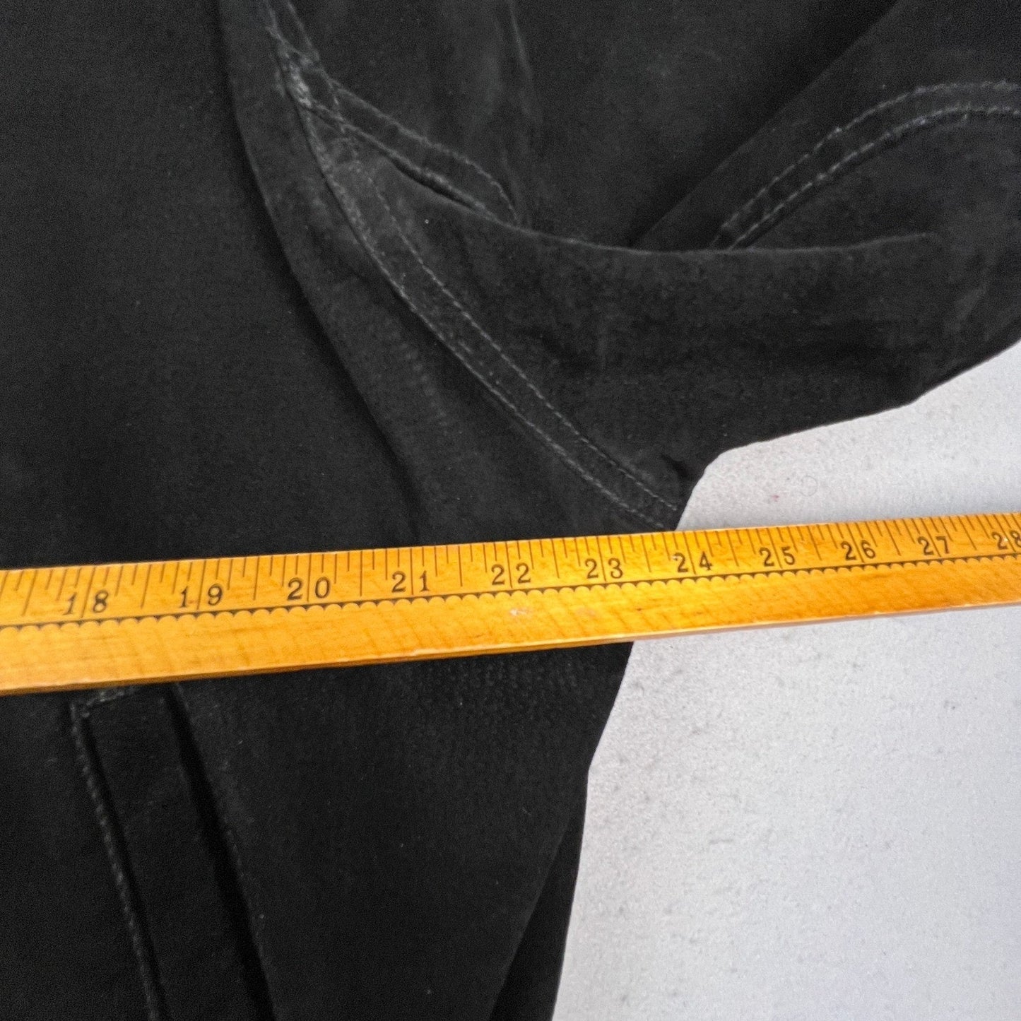 Field & Stream Leather Bomber Jacket Mens Large Black Suede Plaid Lined Outdoor