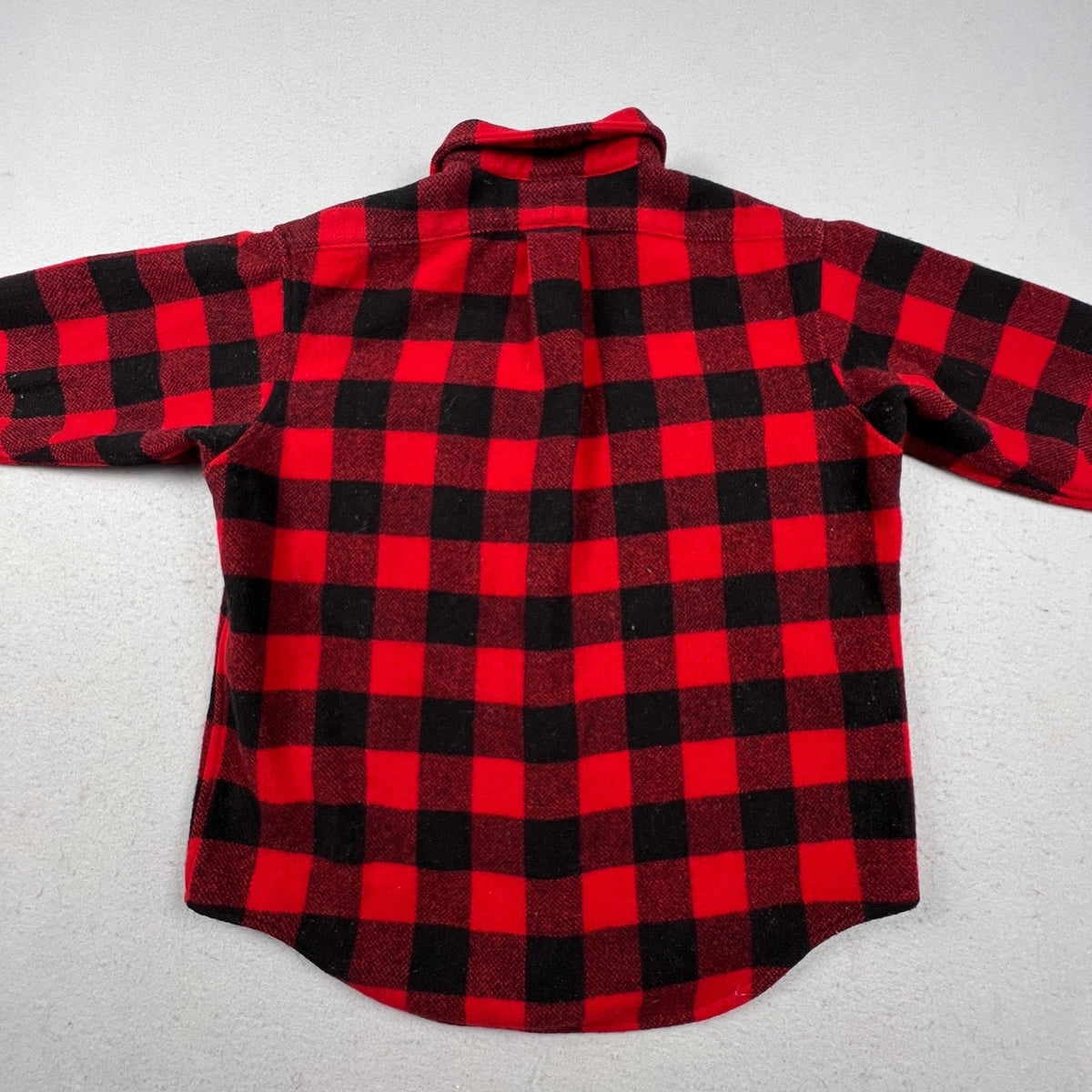 Brooks Brothers Flannel Shirt Mens M Red Buffalo Plaid Wool Blend Vintage USA