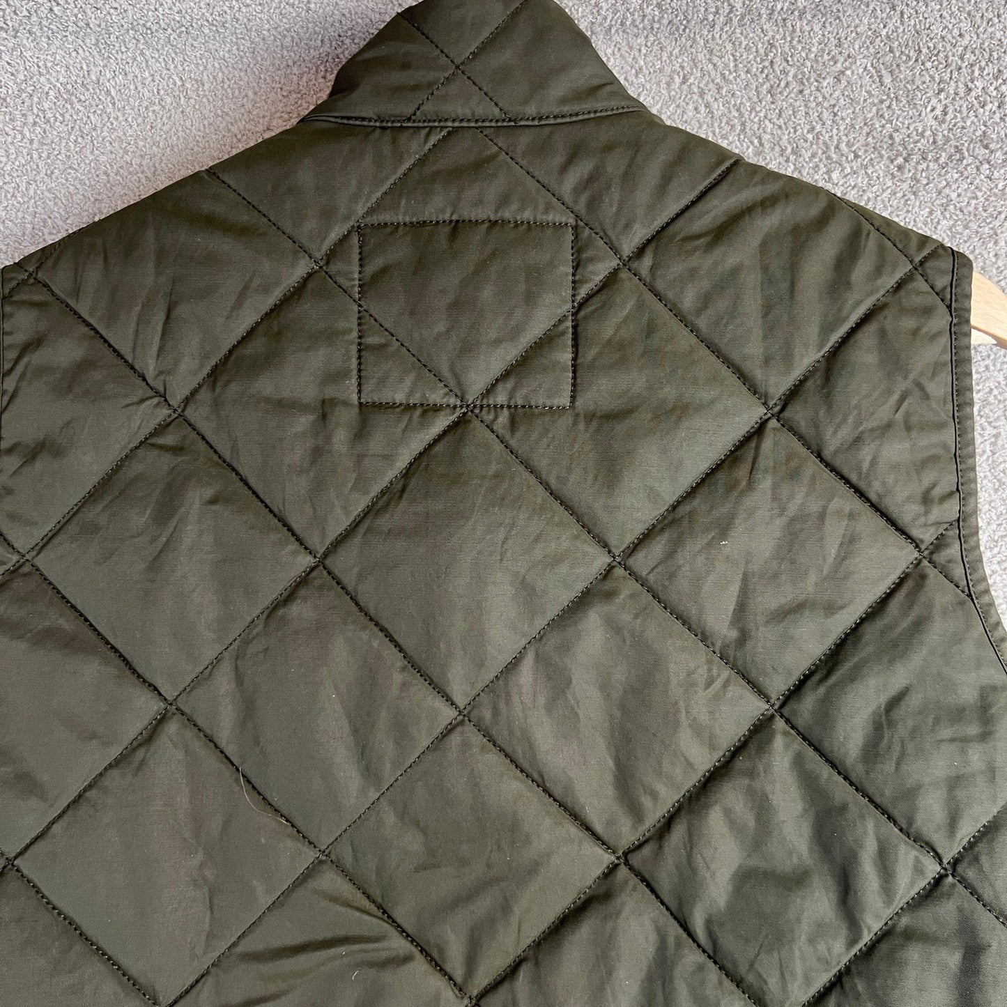 J. Crew Quilted Vest Olive Green Mens XS Sussex Primaloft Outerwear Lightweight