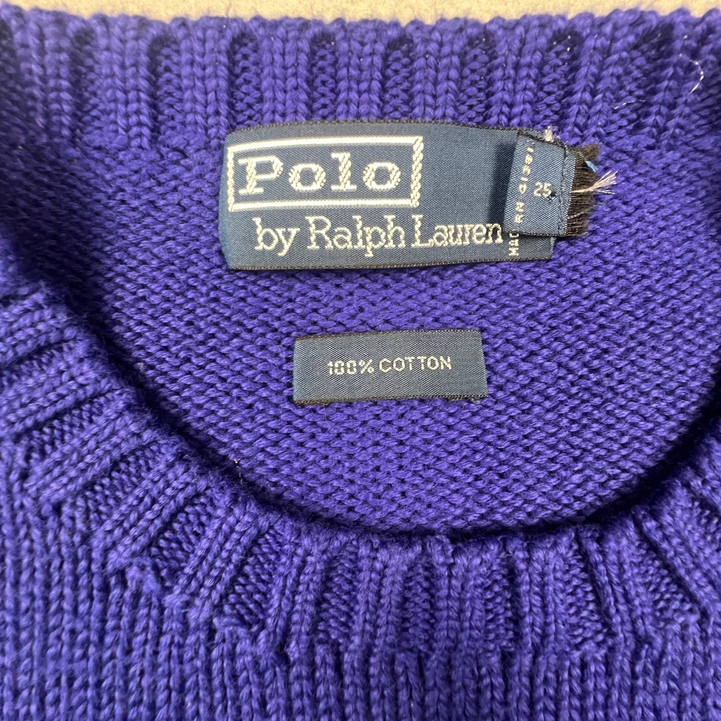 Polo Ralph Lauren Sweater Mens L 100% Cotton Crewneck Knit Pony Logo Classic