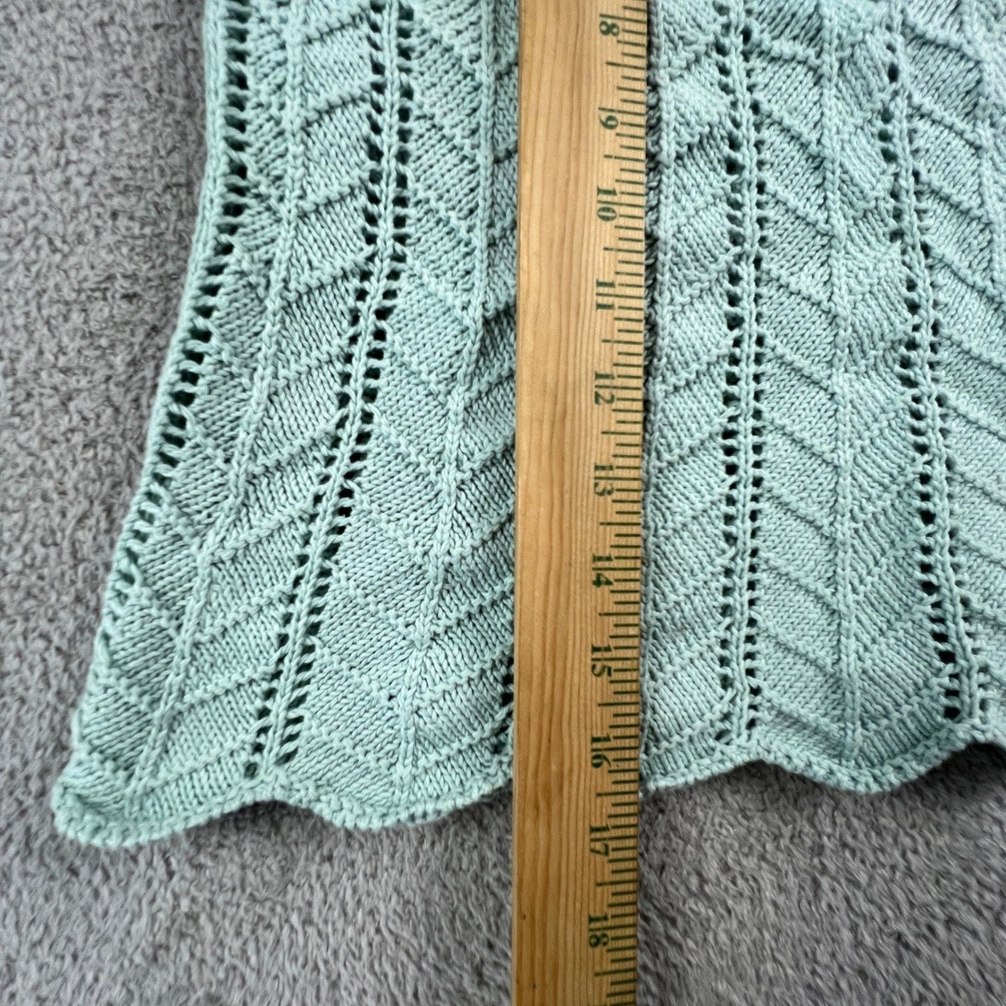 Crochet Knit Halter Top Womens Small Mint Green Boho Festival Blu Pepper
