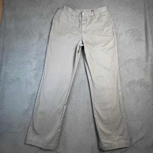 Vineyard Vines Mens Khaki Pants 36x34 100% Cotton Chino Straight Leg Tan