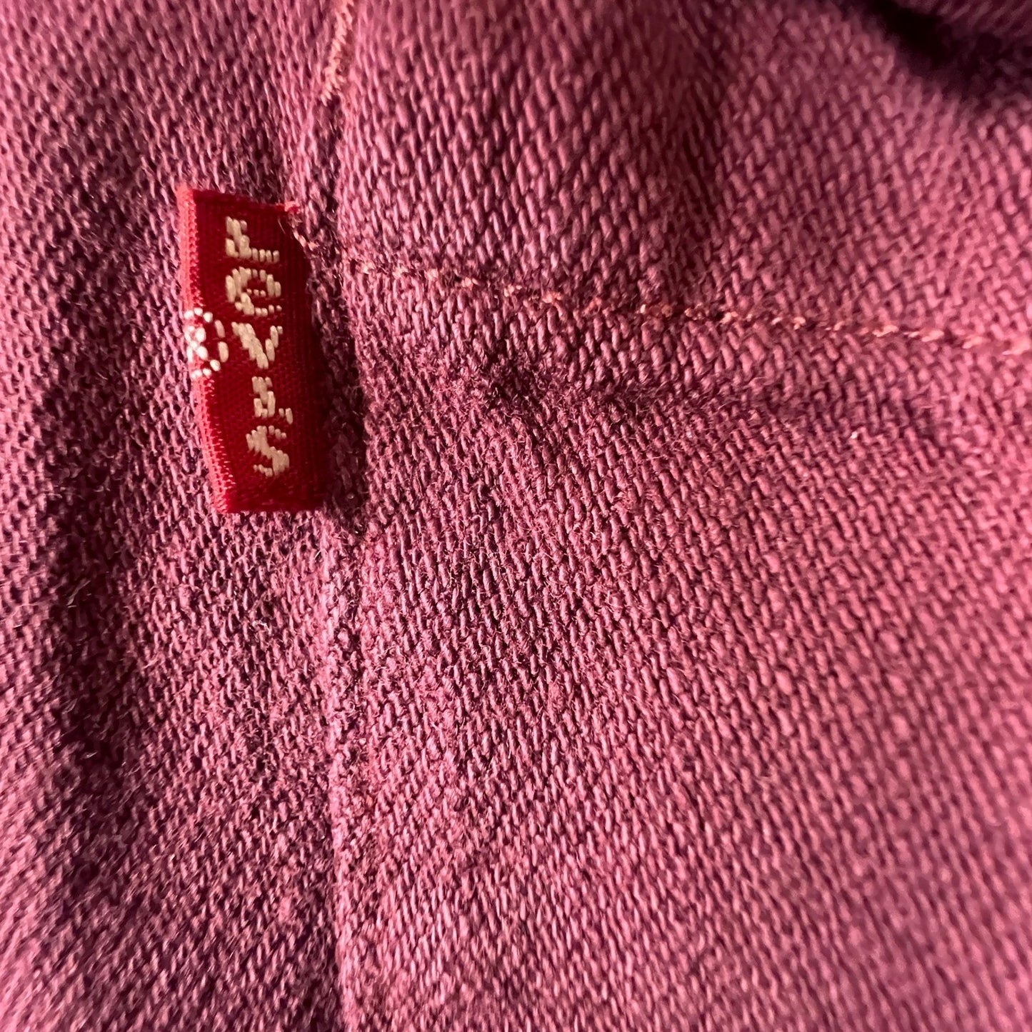 Levi's Western Shirt Mens XXL Burgundy Pearl Snap Twill Long Sleeve Cowboy