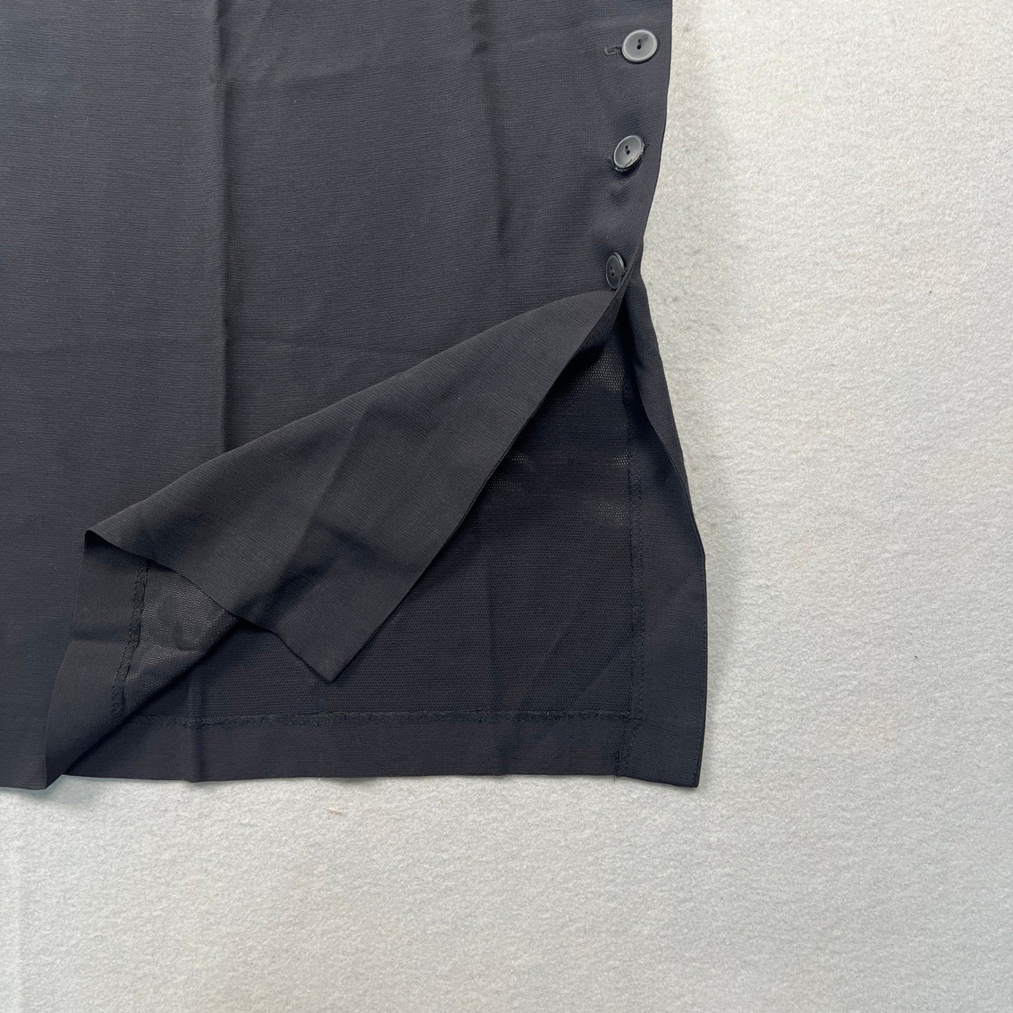 VTG 90s Lasting Impressions Maxi Skirt 8 Black Side Button Slit High Waist