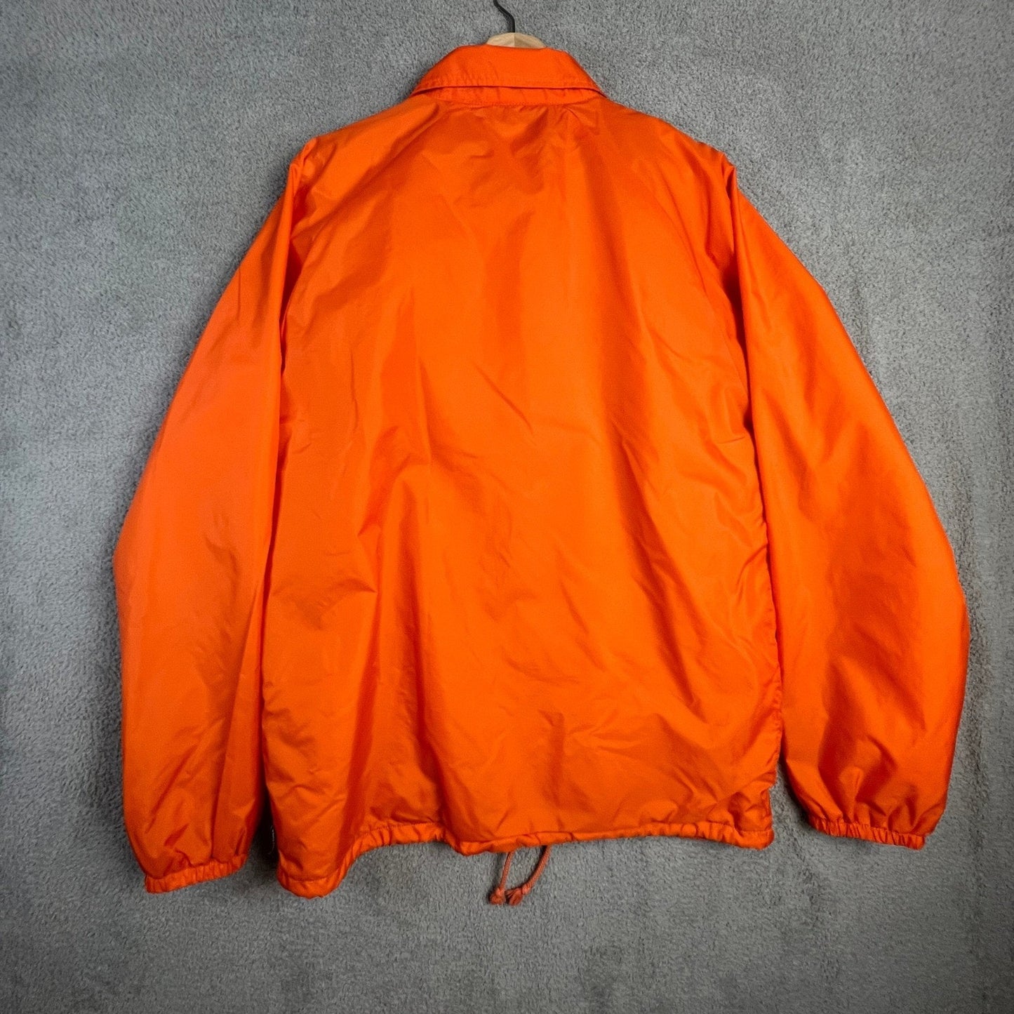 Vans Torrey Coaches Jacket Mens Large Orange Snap Button Windbreaker VN0002MUYDW