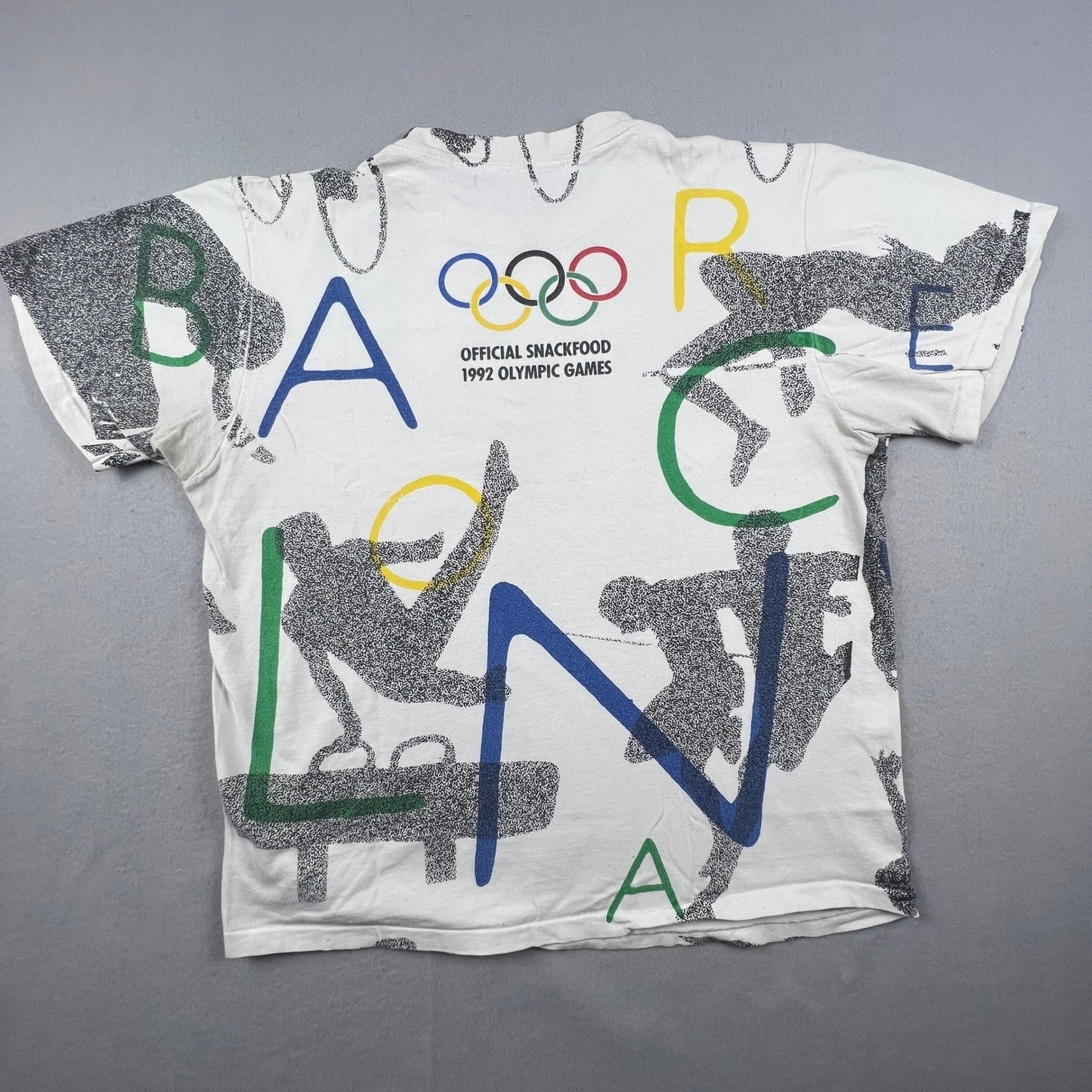 VTG Adidas T Shirt Mens XL 1992 Olympics Albertville Barcelona Mars Candy 90s