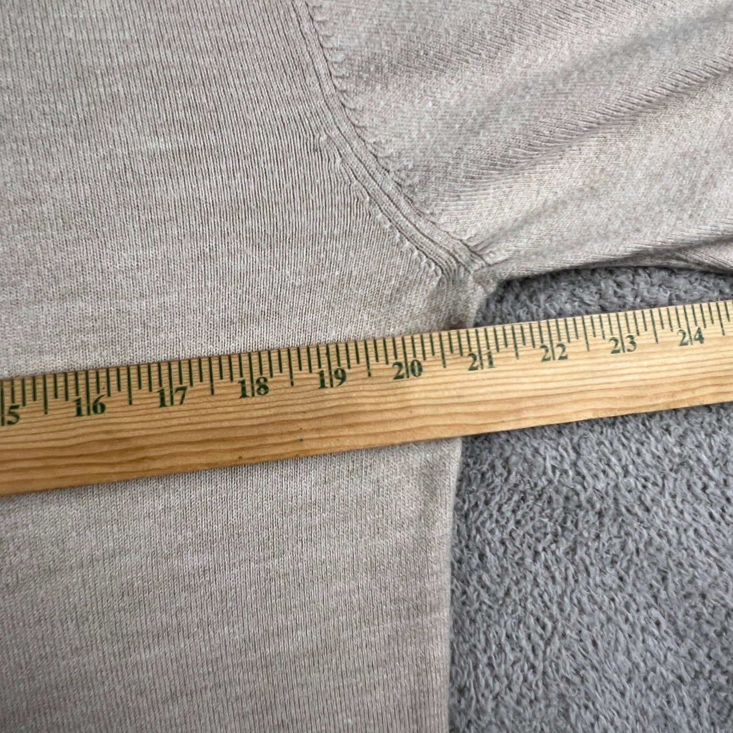 U.S. Polo Assn. V-Neck Sweater Mens Medium Tan Knit Preppy Classic