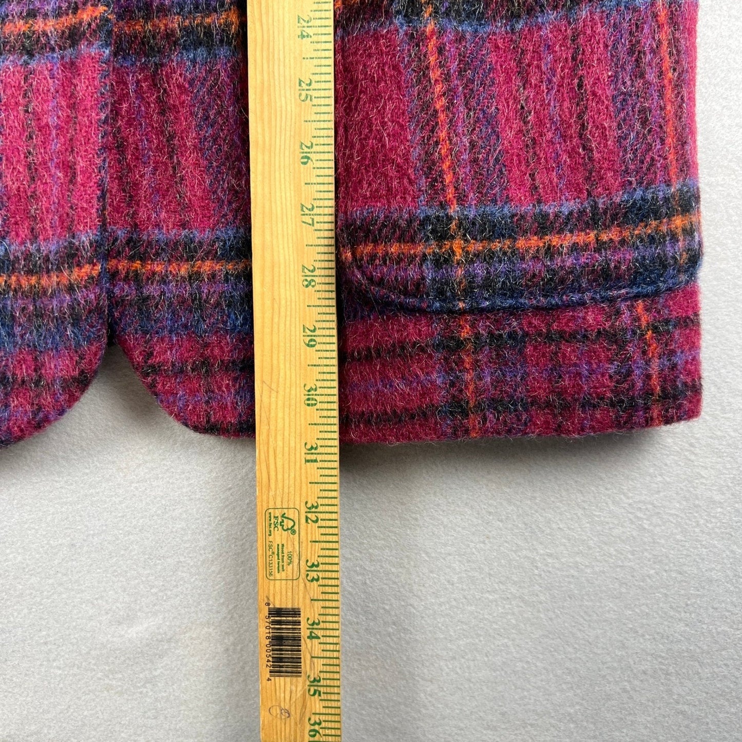 Vintage Woolrich Plaid Wool Blazer Women Medium Made in USA Jacket Dark Academia