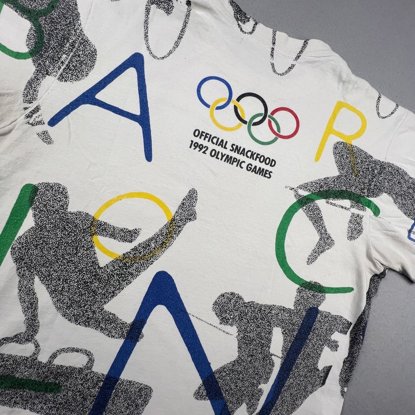 VTG Adidas T Shirt Mens XL 1992 Olympics Albertville Barcelona Mars Candy 90s