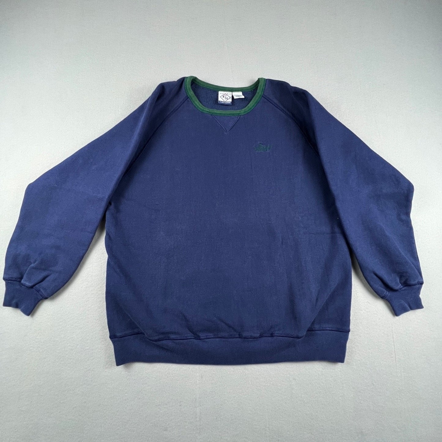 VTG Fairway Sport Sweatshirt Large Ringer Crew Neck Golf Pullover Streetwear