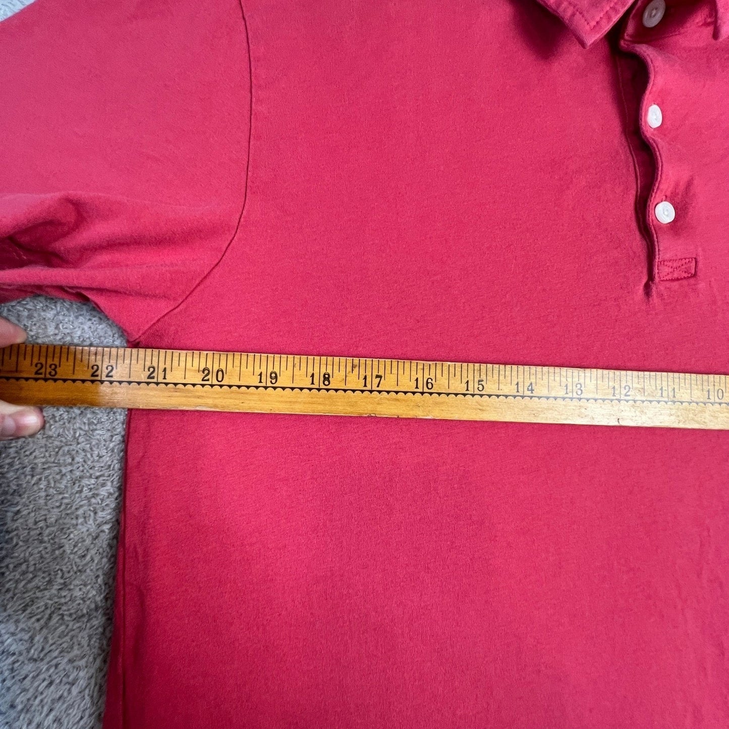 Patagonia Mens Polo Shirt Medium Red Organic Cotton Fitz Roy Trout Logo Casual