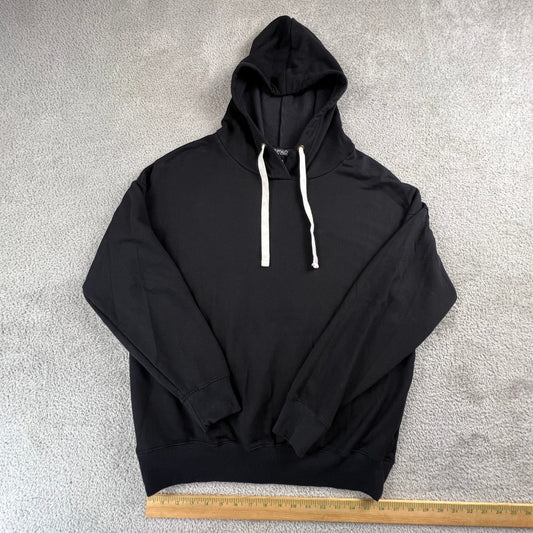 Buffalo David Bitton Hoodie Womens Small Black Pullover Relaxed Sweatshirt