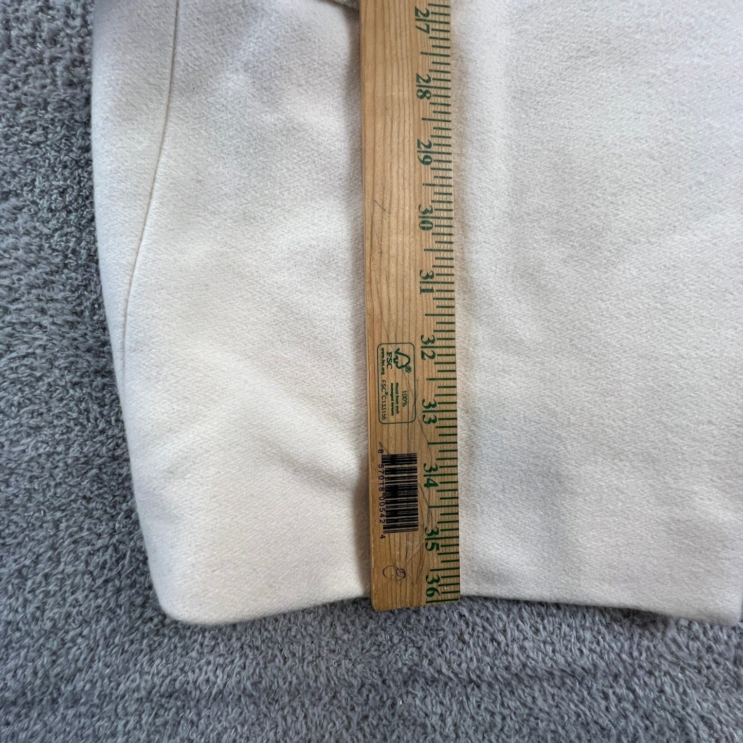 Banana Republic Womens Wool Blend Trench Coat Petite Medium Cream Ivory Minimal