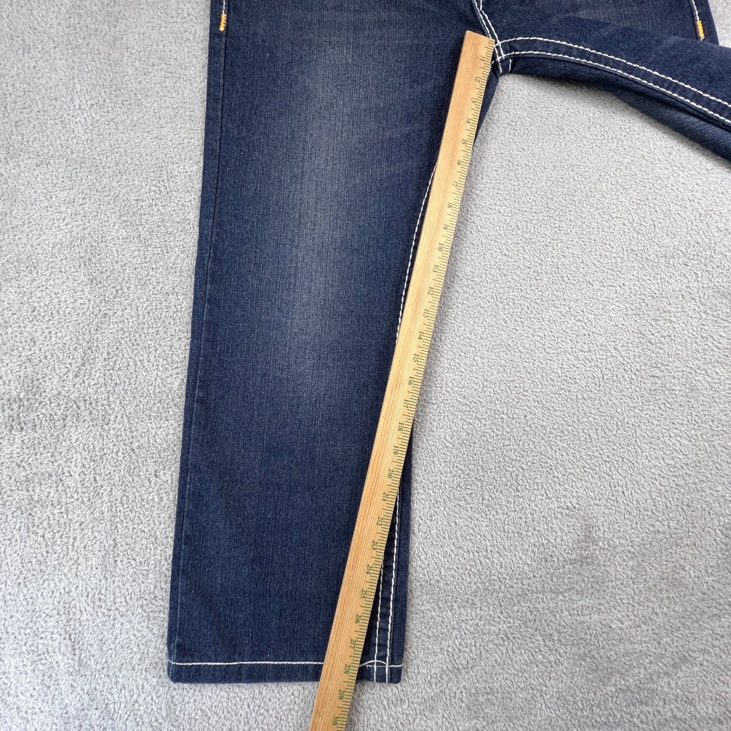 True Religion Joey Super T Jeans Mens 40 Blue Contrast Stitch Made in USA Y2K