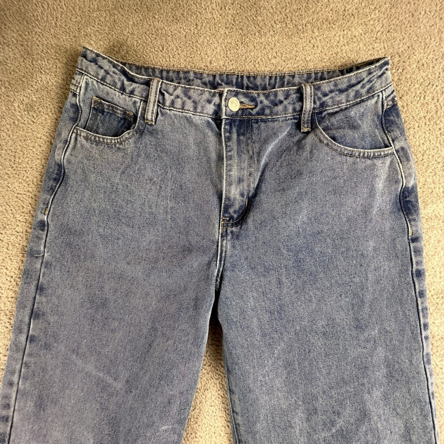 Y2K Wide Jeans Womens 4 Straight Leg Denim Casual Streetwear Grunge Walter Baker