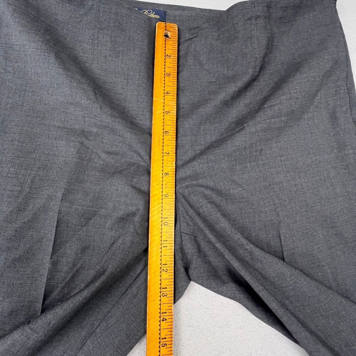 Brooks Brothers Dress Pants Womens 10 Grey Tollegno 1900 Wool Side Zip Split Hem