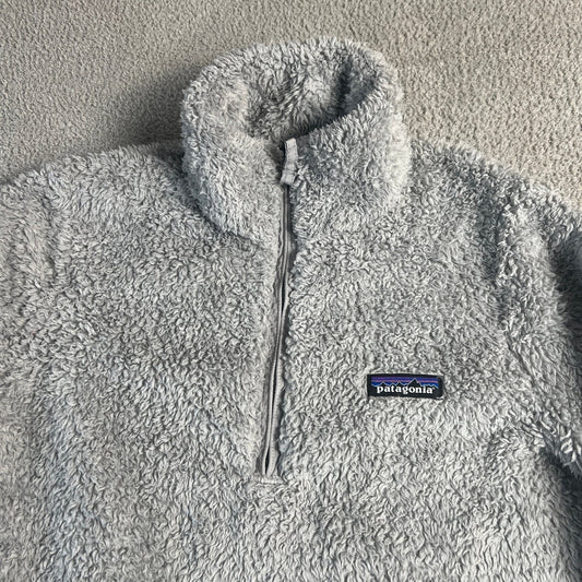 Patagonia Fleece Pullover Women's Small Gray Quarter Zip Sweater Furry Chillax
