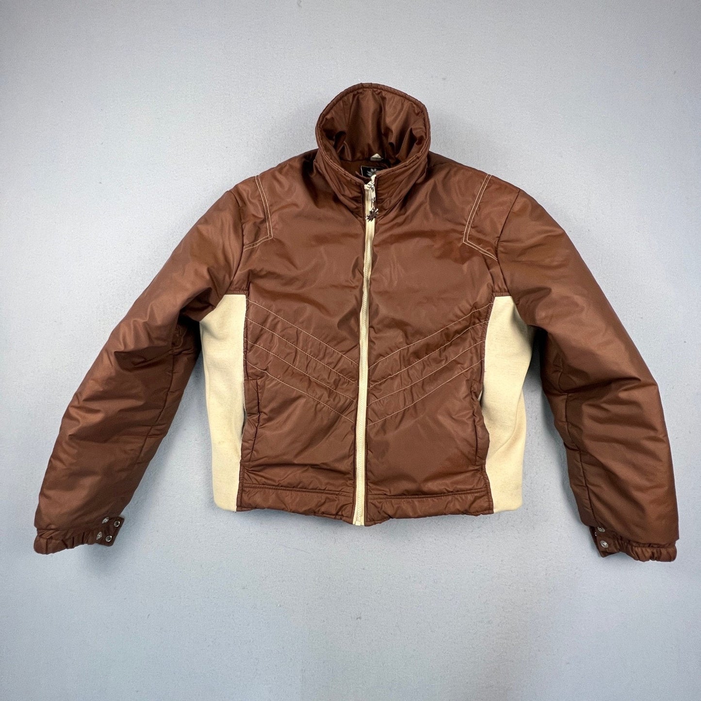 VTG Alpine Designs Goose Down Puffer Jacket XL Brown USA Made Ski Coat RARE Warm