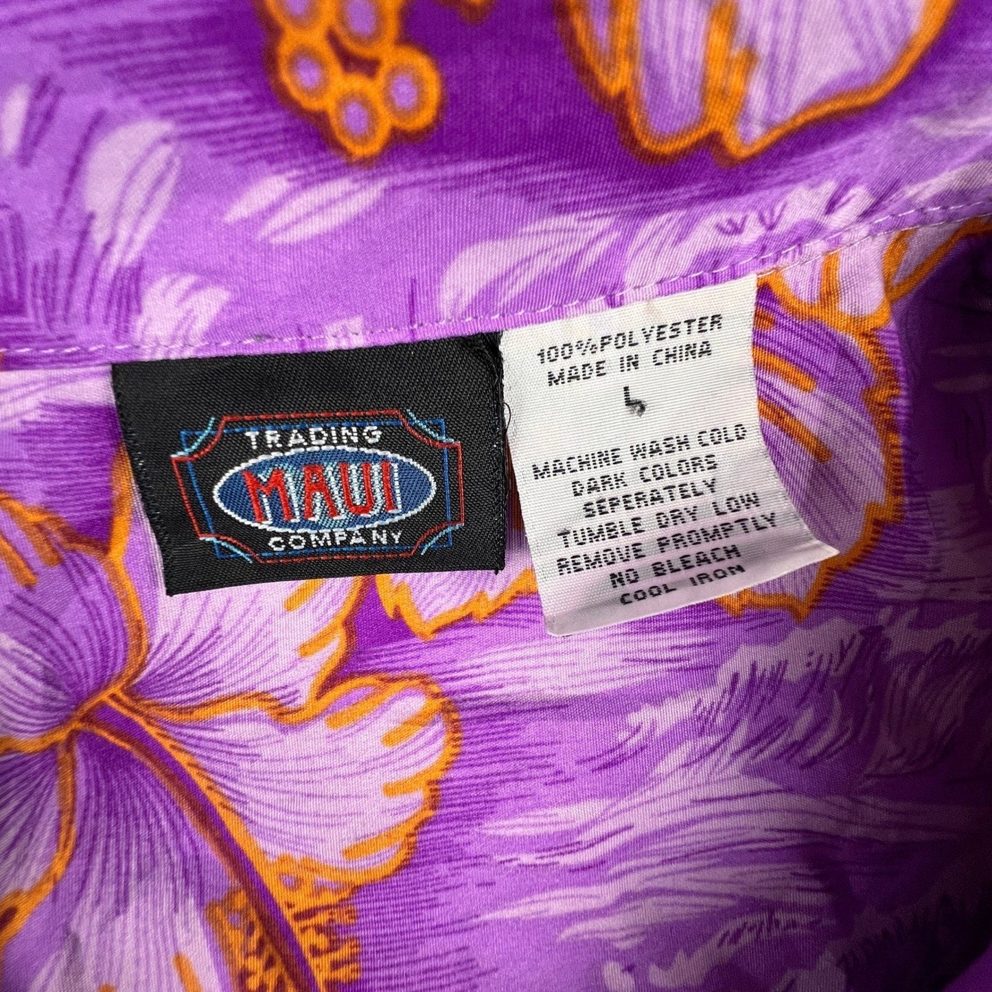 Maui Trading Company Hawaiian Shirt Mens Large Hibiscus Floral Aloha Beach