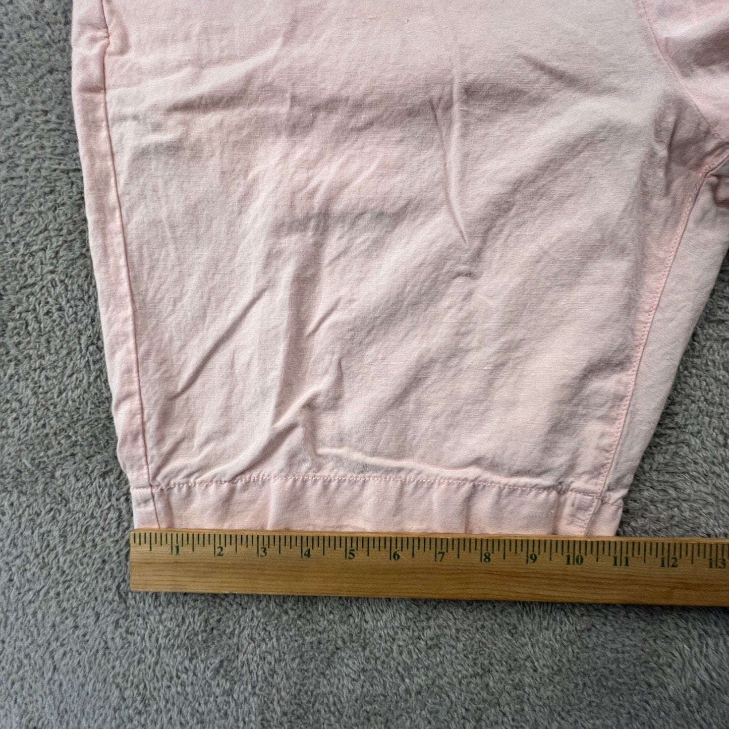 Faherty Linen Cotton Shorts Mens 36 Pink Flat Front Casual Summer Beach Coastal