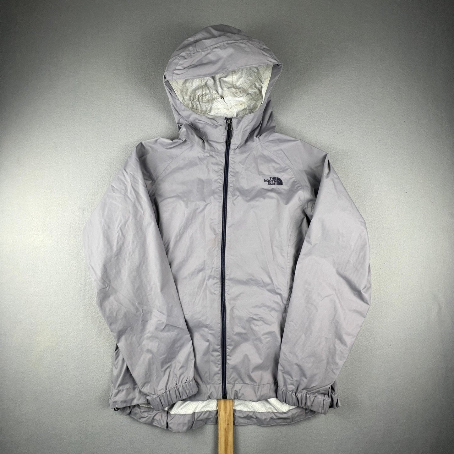 The North Face HyVent Rain Jacket Womens L Hooded Ripstop Windbreaker Hike