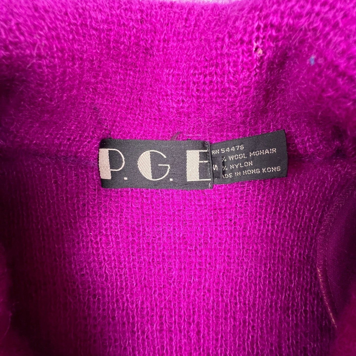VTG P.G.E. Mohair Wool Cardigan Sweater Womens Medium Fuzzy Coat Classy 90s