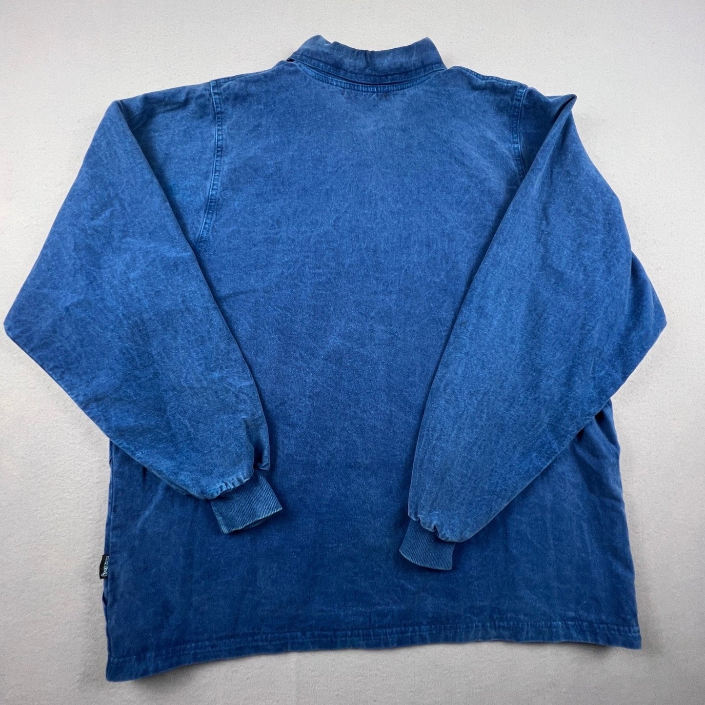 Vintage Ezze Wear Alpine Twill Jacket Large Blue Cotton Full Zip Workwear Coat
