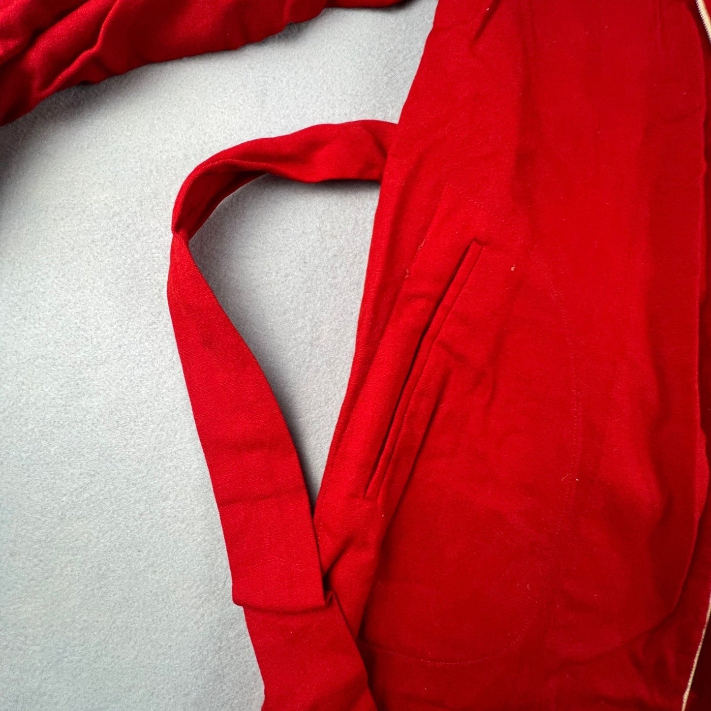 VTG Pendleton Robe Womens Medium Red Wool Piping Belted Loungewear Classic