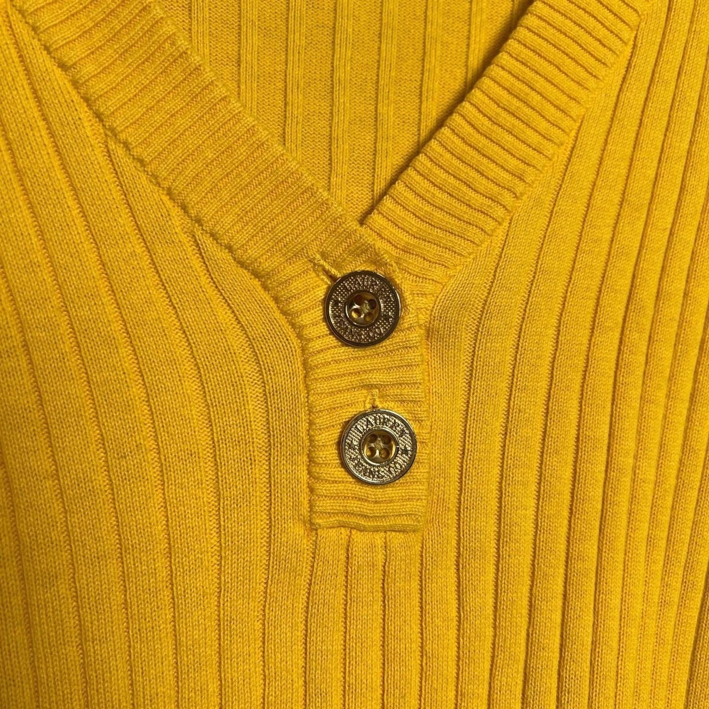 VTG Y2K Lauren Jeans Company Sweater Women's Extra Large Yellow Knit  80s Layer