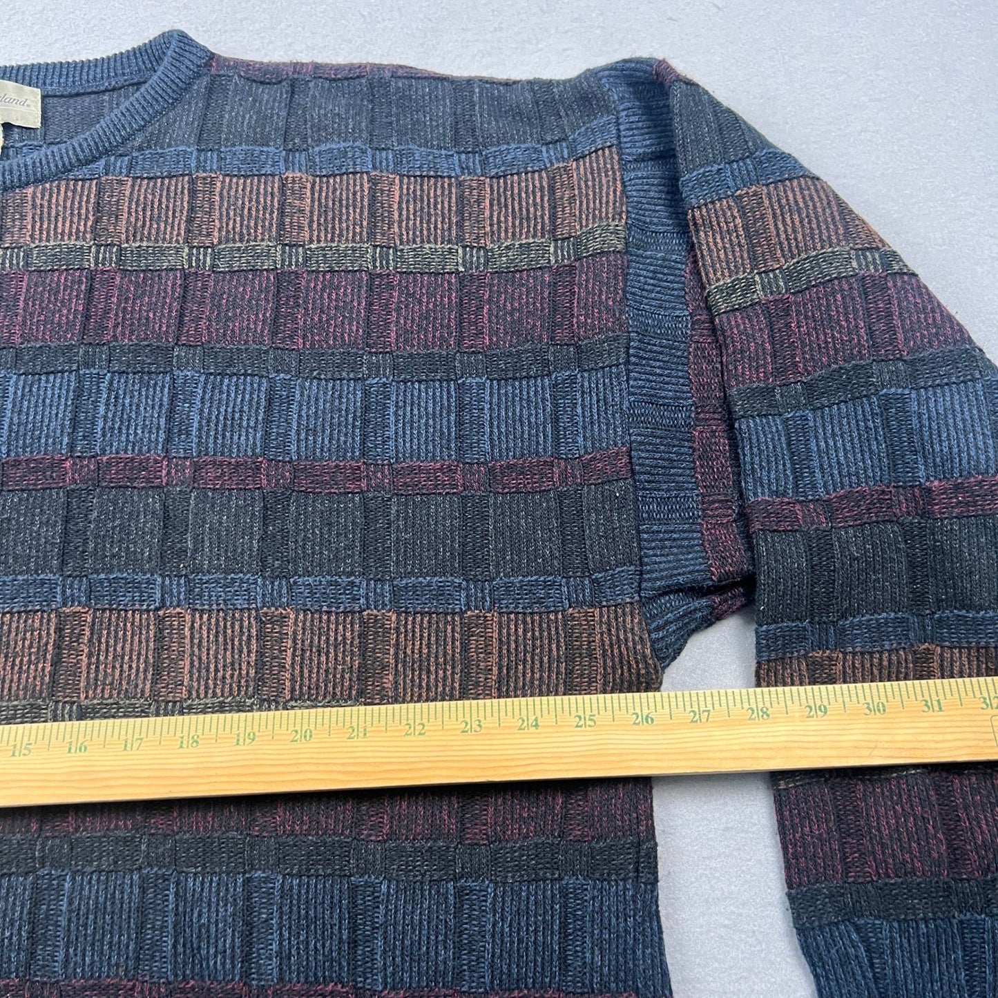 VTG San Mateo Island Sweater Mens XXL Geometric Knit 90s Coogi Style Retro