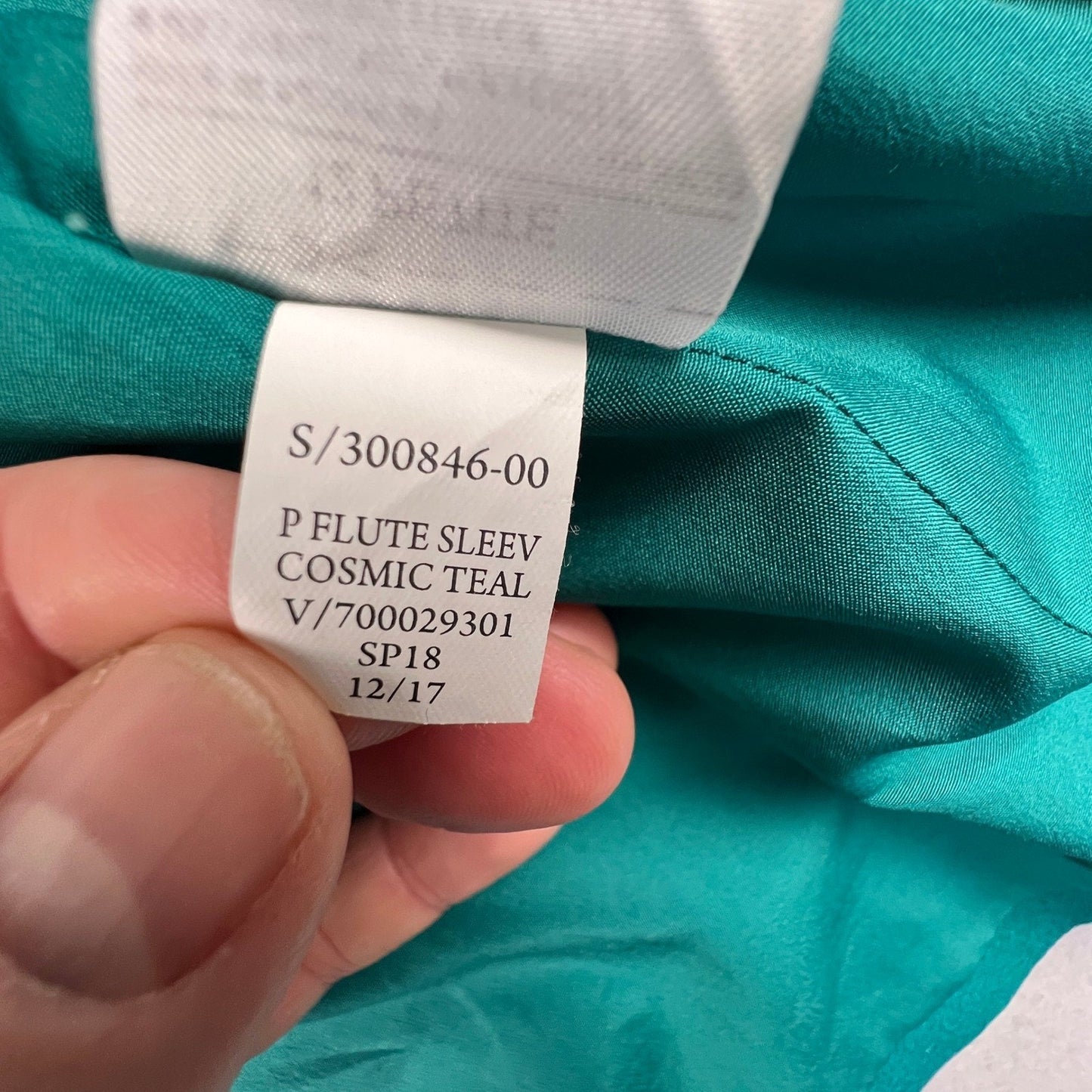 Banana Republic Bell Sleeve Jacket Womens 12P Teal Ruffle Cropped Professional