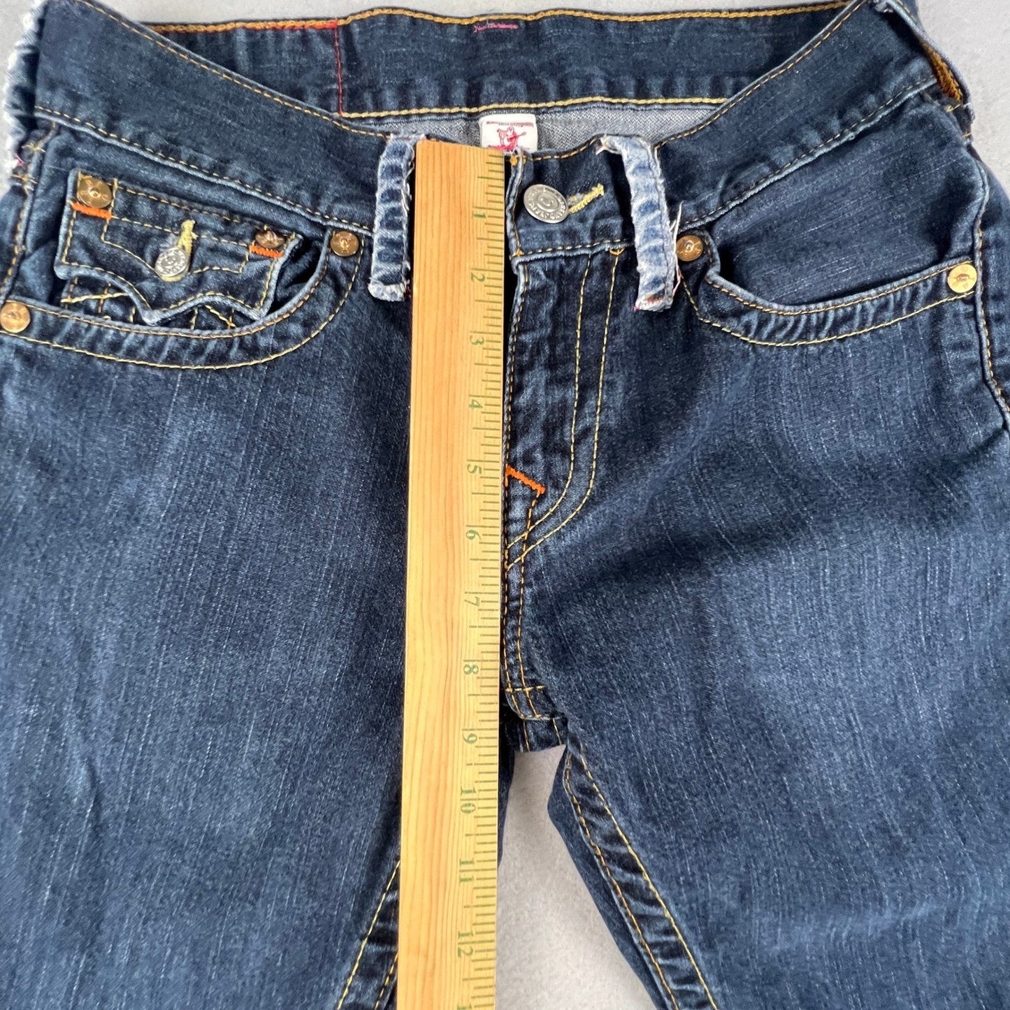 True Religion Skinny Jeans Womens 25 Dark Wash Low Rise Horseshoe Y2K Denim