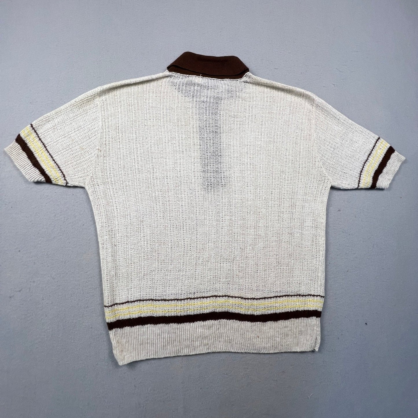 Forge Ltd Munsingwear Knit Polo Mens XL Paper Thin Linen Blend Vintage Retro