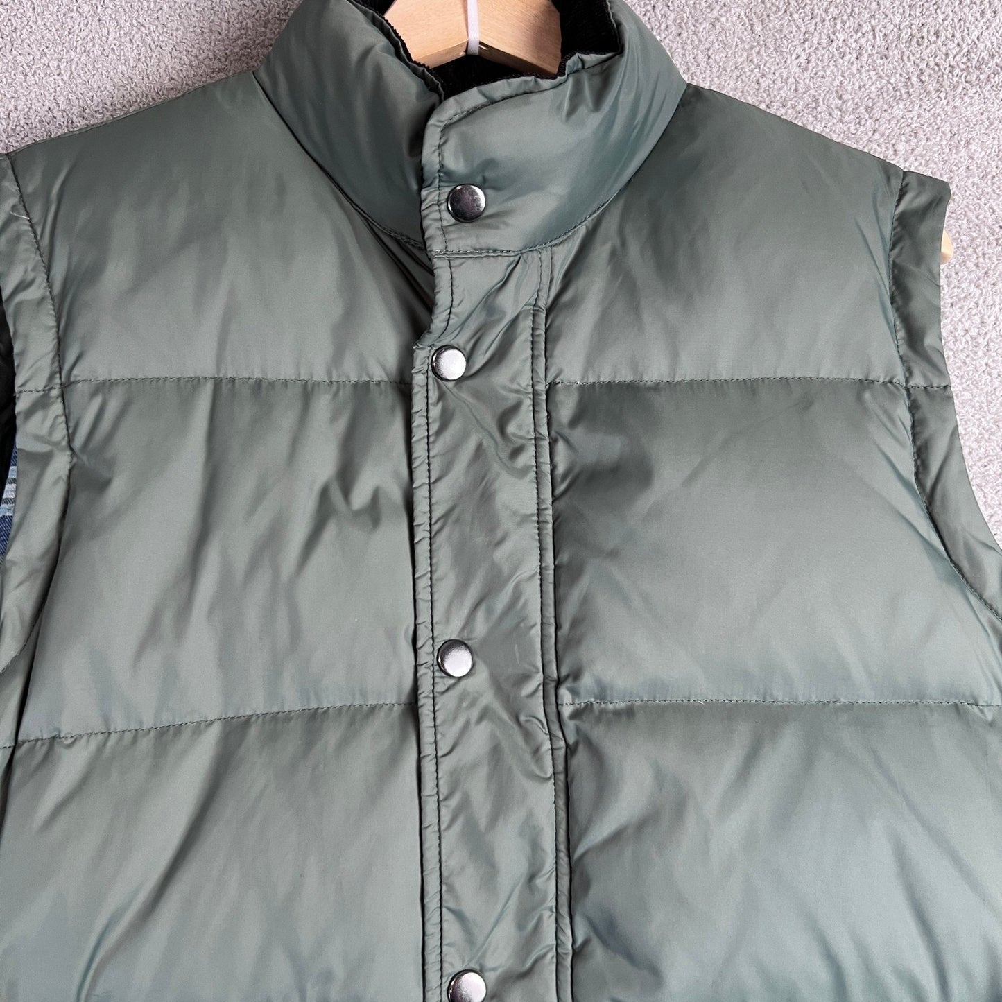 Southern Proper Puffer Vest Mens Medium Down Filled Waterfowl Feathers Zip Snaps