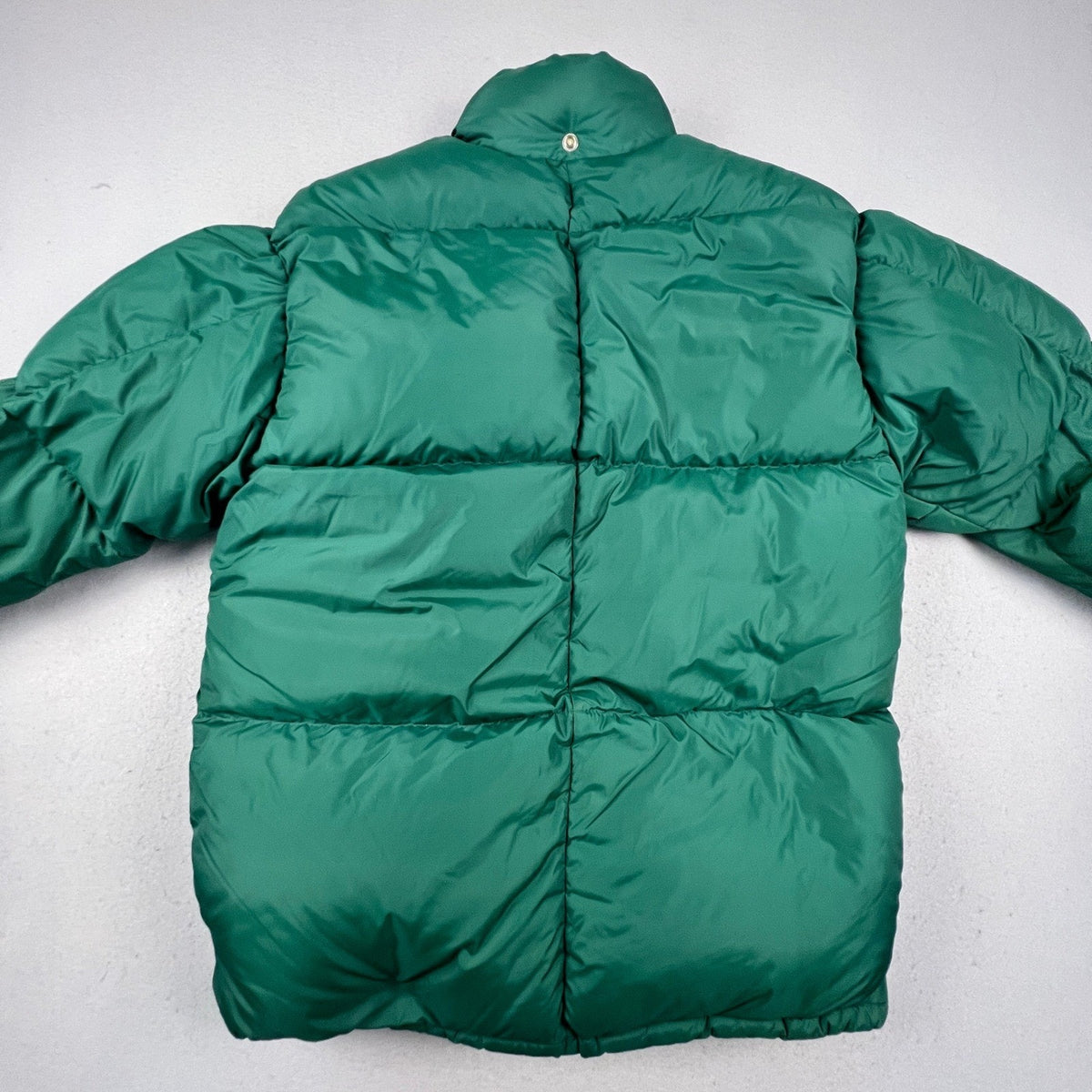 Comfy Goose Down Puffer Jacket Mens XL Green Vintage Seattle Quilt Mfg Hooded