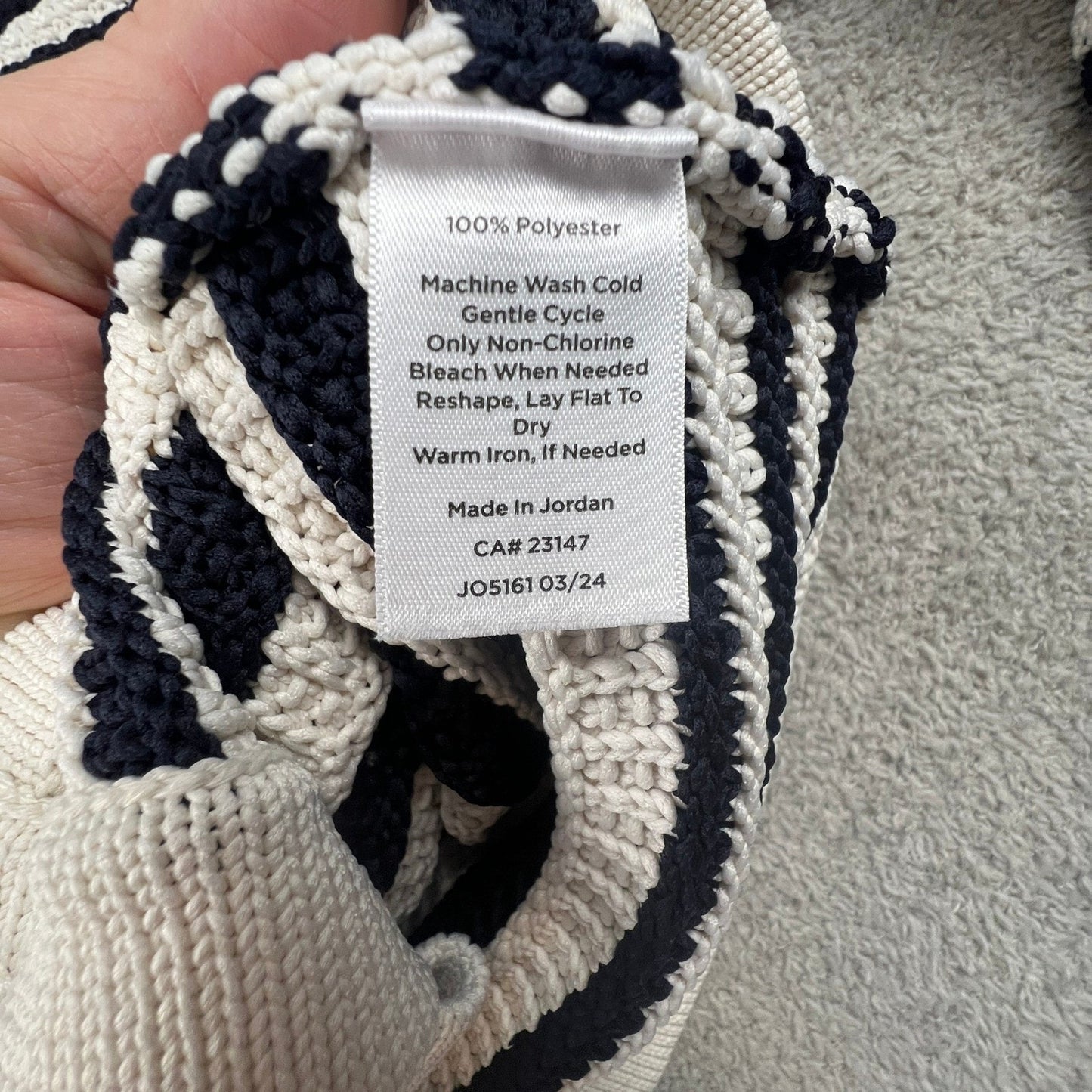 Sailor Chic Nautical Chunky Knit Striped V-Neck Sweater Talbot's Women's Medium
