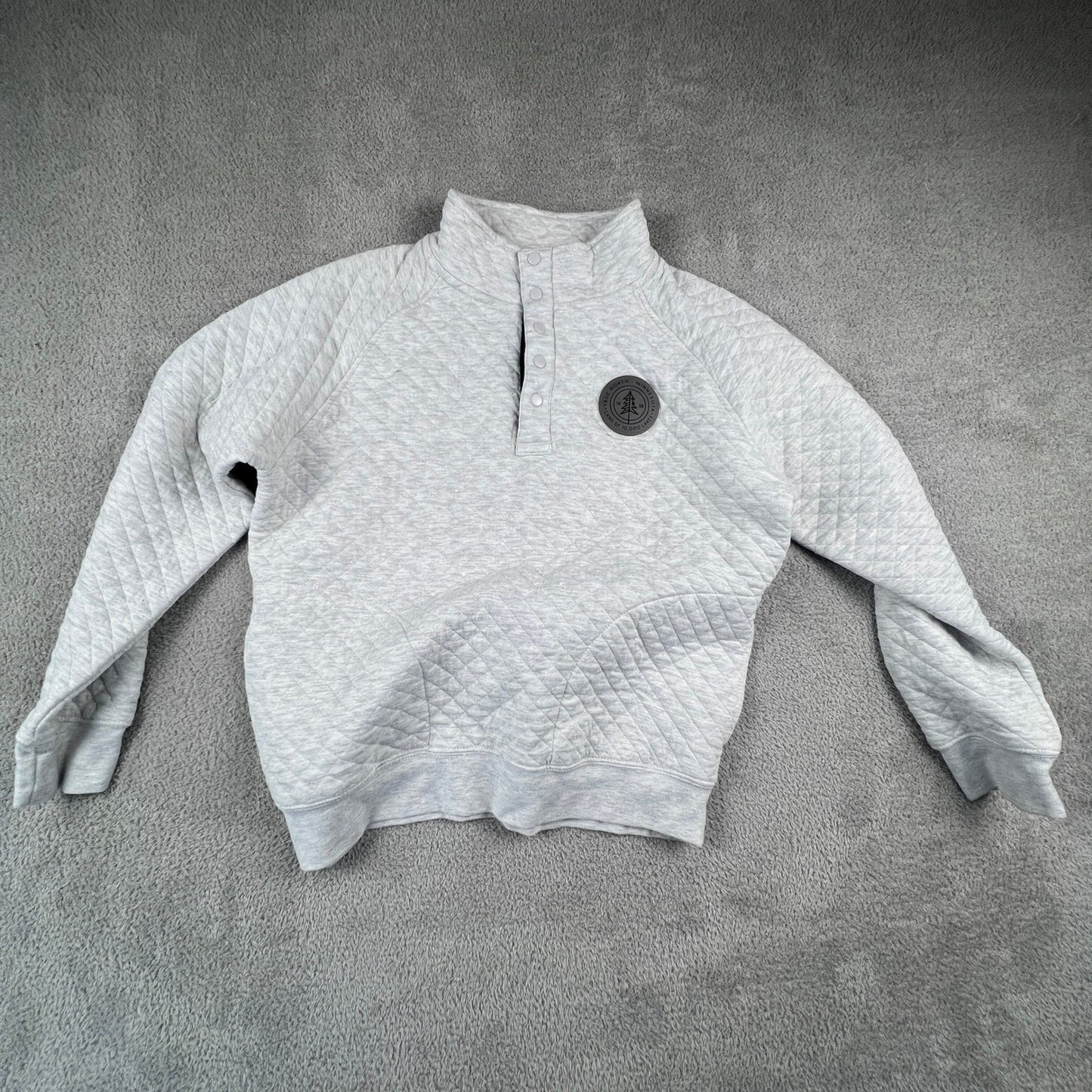 Blue 84 Quilted Pullover Mens Small Grey Minnesota True North Snap Sweatshirt