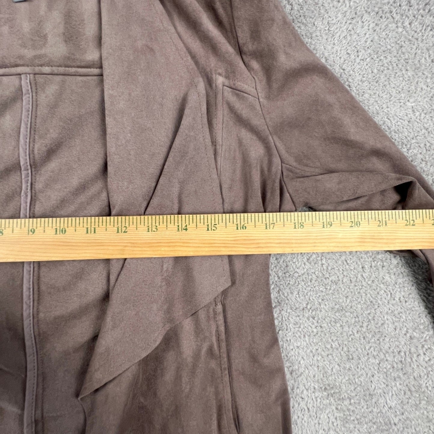 Kut from the Kloth Faux Suede Jacket Womens Small Brown Front Moto Boho