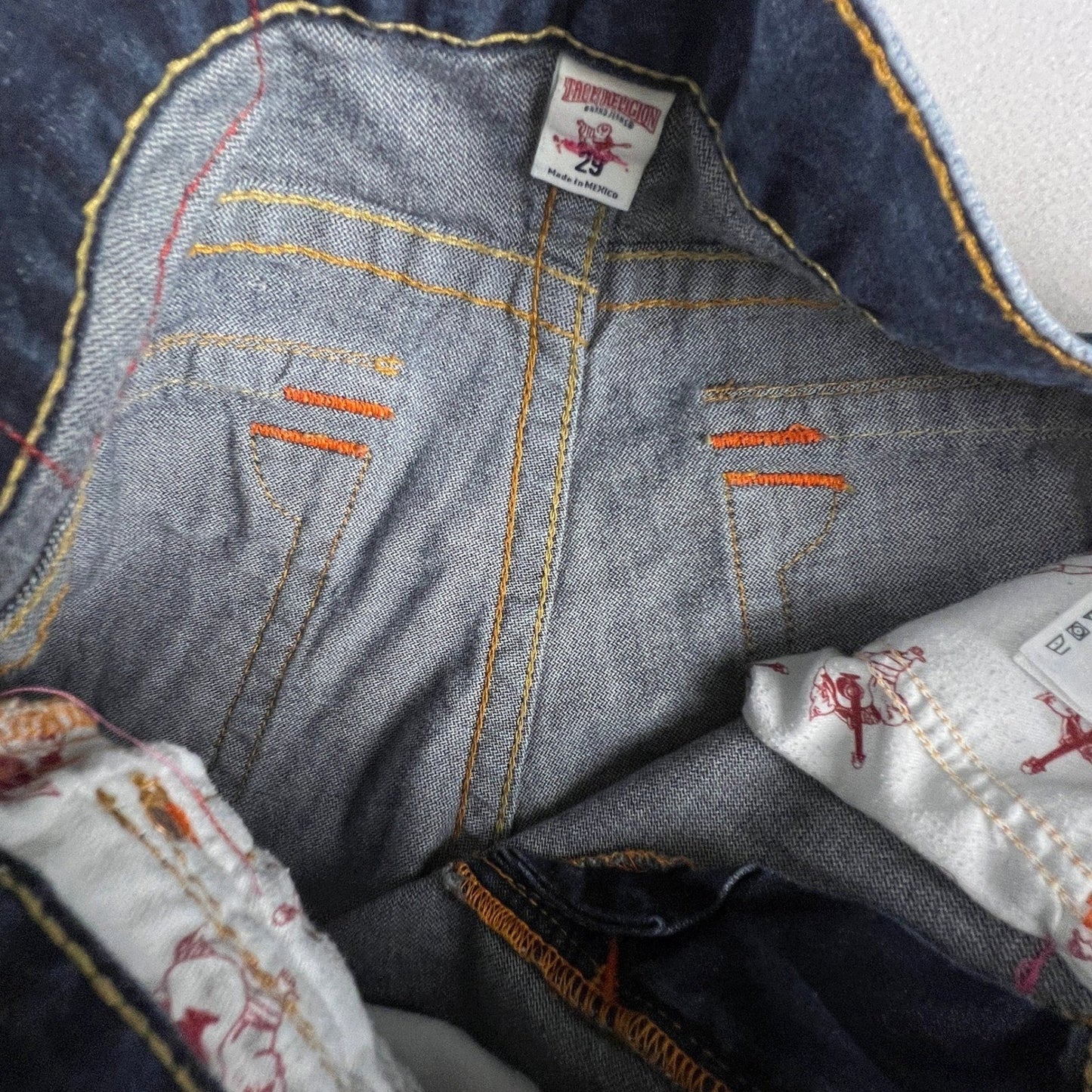 True Religion Skinny Jeans Womens 25 Dark Wash Low Rise Horseshoe Y2K Denim