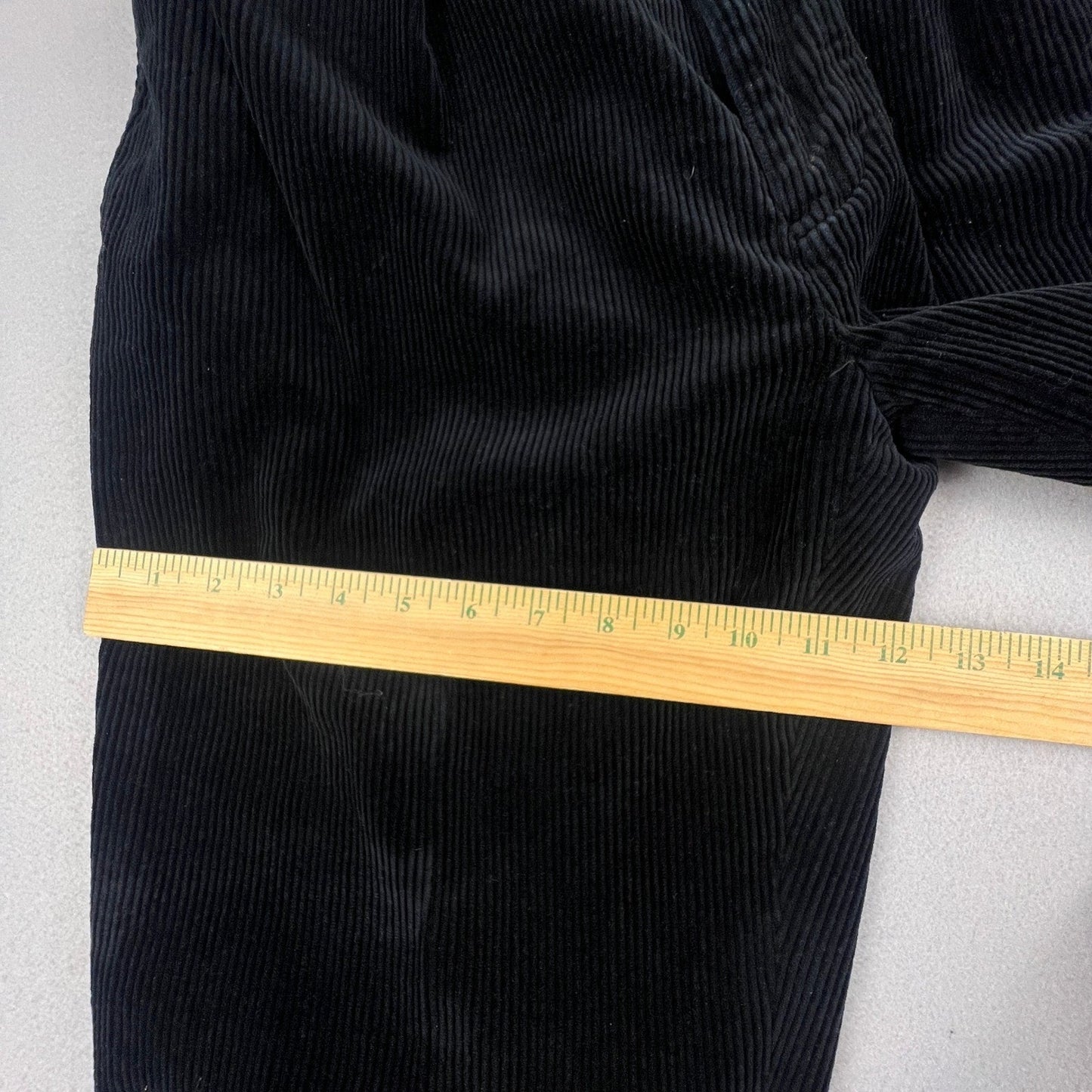 VTG Polo Ralph Lauren Ethan Pant Mens 36/32 Black Corduroy Pleated Trousers