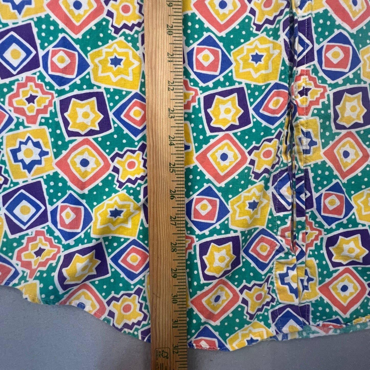 VTG 90s Pro Spirit Button Up Shirt Mens XL Geometric Abstract Retro