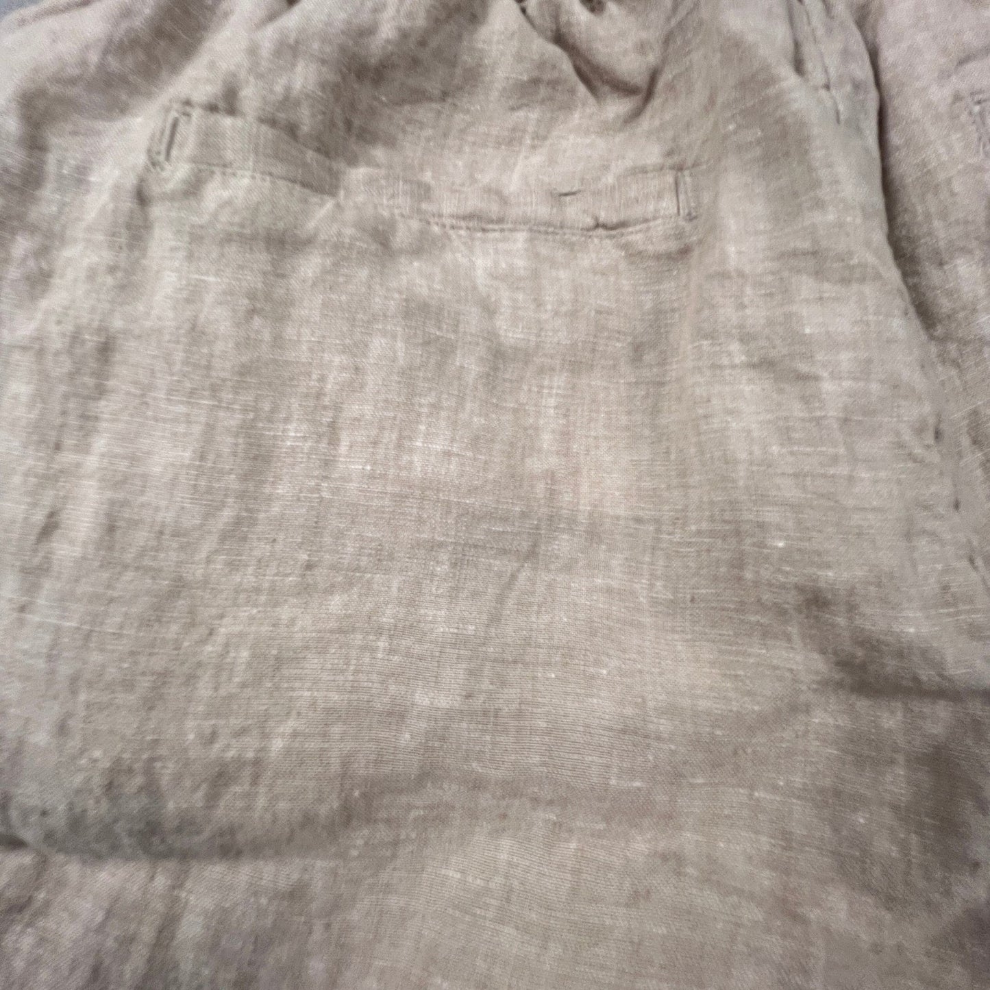 Tahari Shorts Womens M 100% Linen Elastic Waist Drawstring Casual Summer Boho