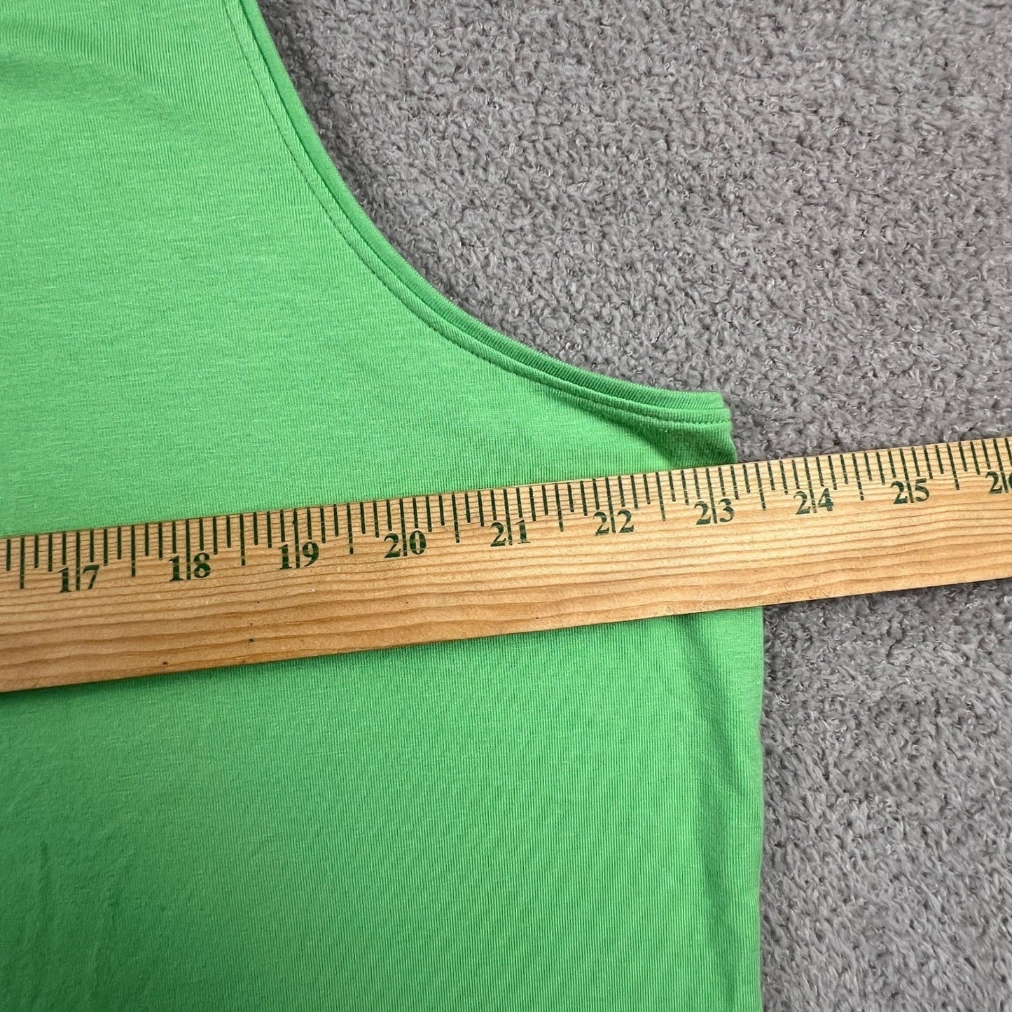 Eileen Fisher Tank Top Women 1X Green Excellent Cotton Lycra Scoop Neck