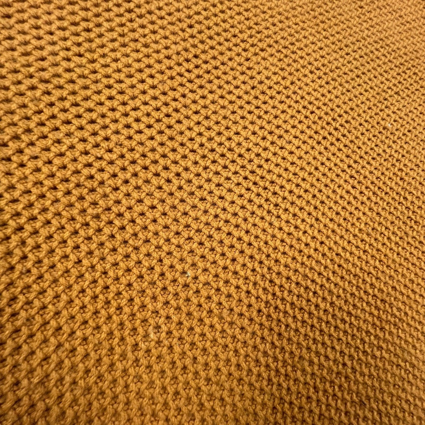 Outerknown Sweater Mens M Mustard Yellow Wool Organic Cotton Waffle Knit Coastal